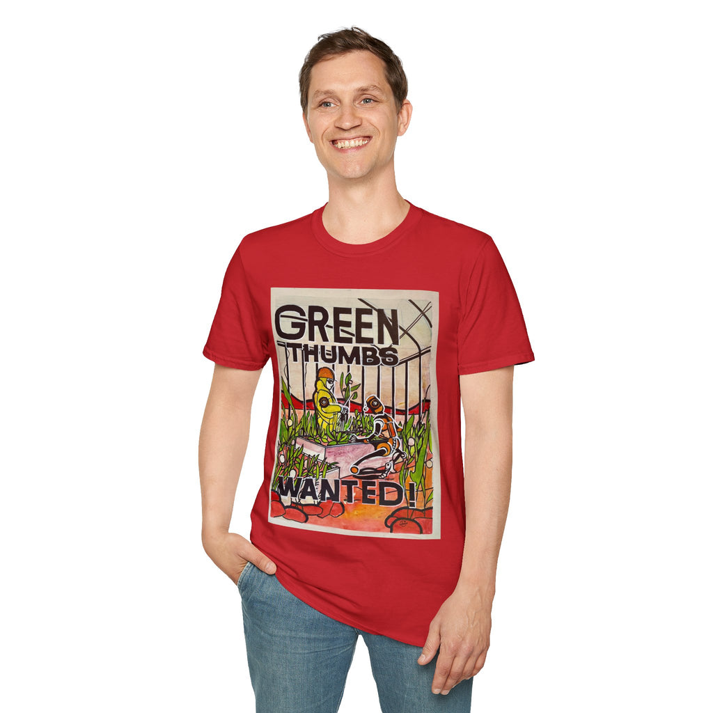 Martian Green Thumbs Unisex Softstyle T-Shirt