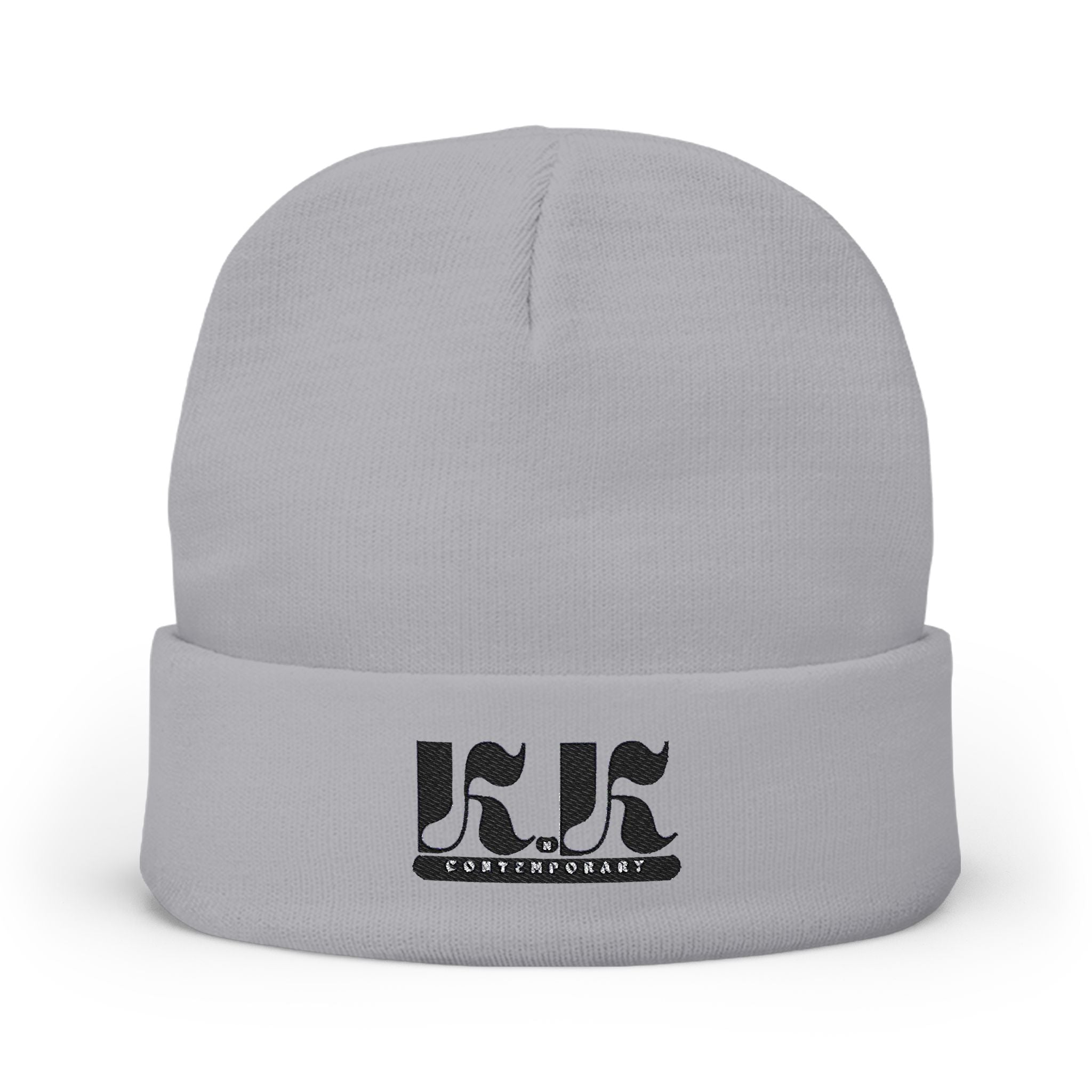 KnK Contemporary Embroidered Knit Beanie for Cozy Comfort