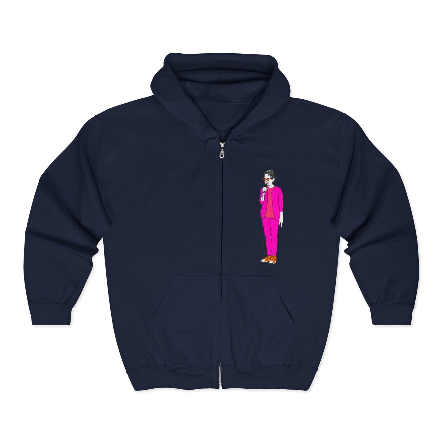 Draw & Gaffaw Loren K Little Old Lesbian Edition Unisex Heavy Blend Full Zip Hooded Sweatshirt