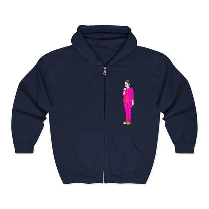 Draw & Gaffaw Loren K Little Old Lesbian Edition Unisex Heavy Blend Full Zip Hooded Sweatshirt