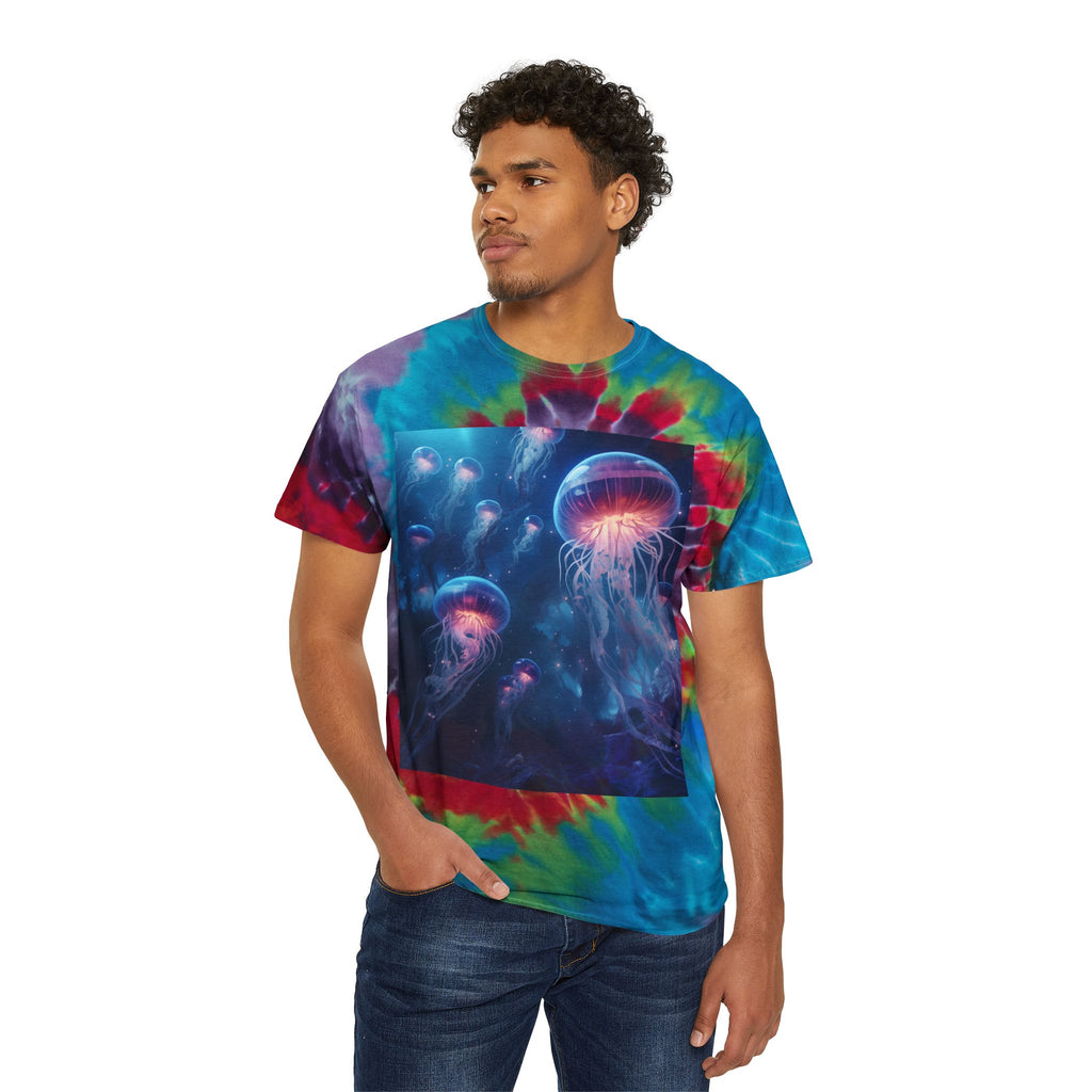 Jellyfish in Space Tie-Dye Tee, Spiral