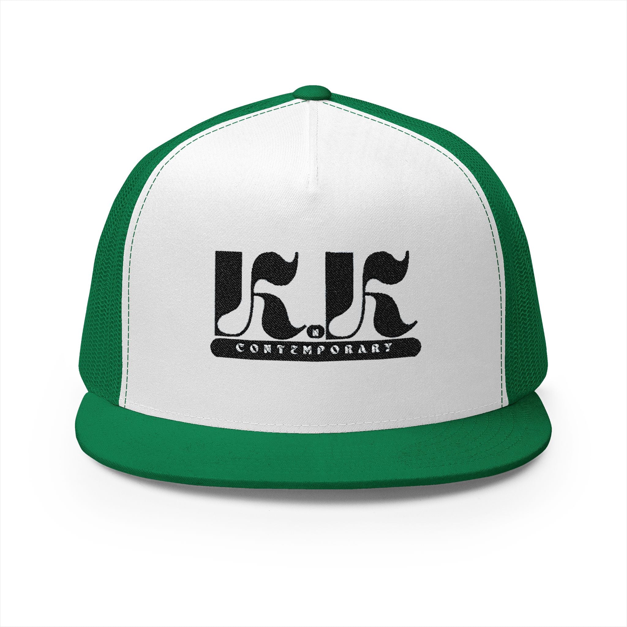 KnK Contemporary Stylish Embroidered 5 Panel Trucker Cap