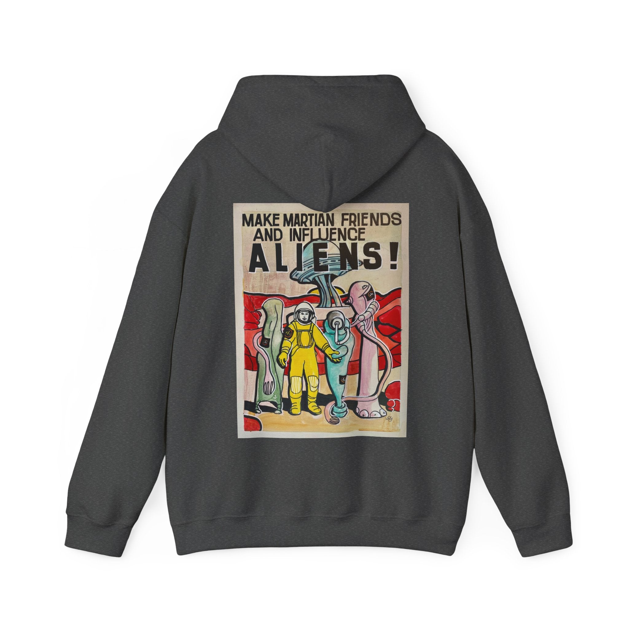 Mars Aliens Unisex Heavy Blend Hooded Sweatshirt