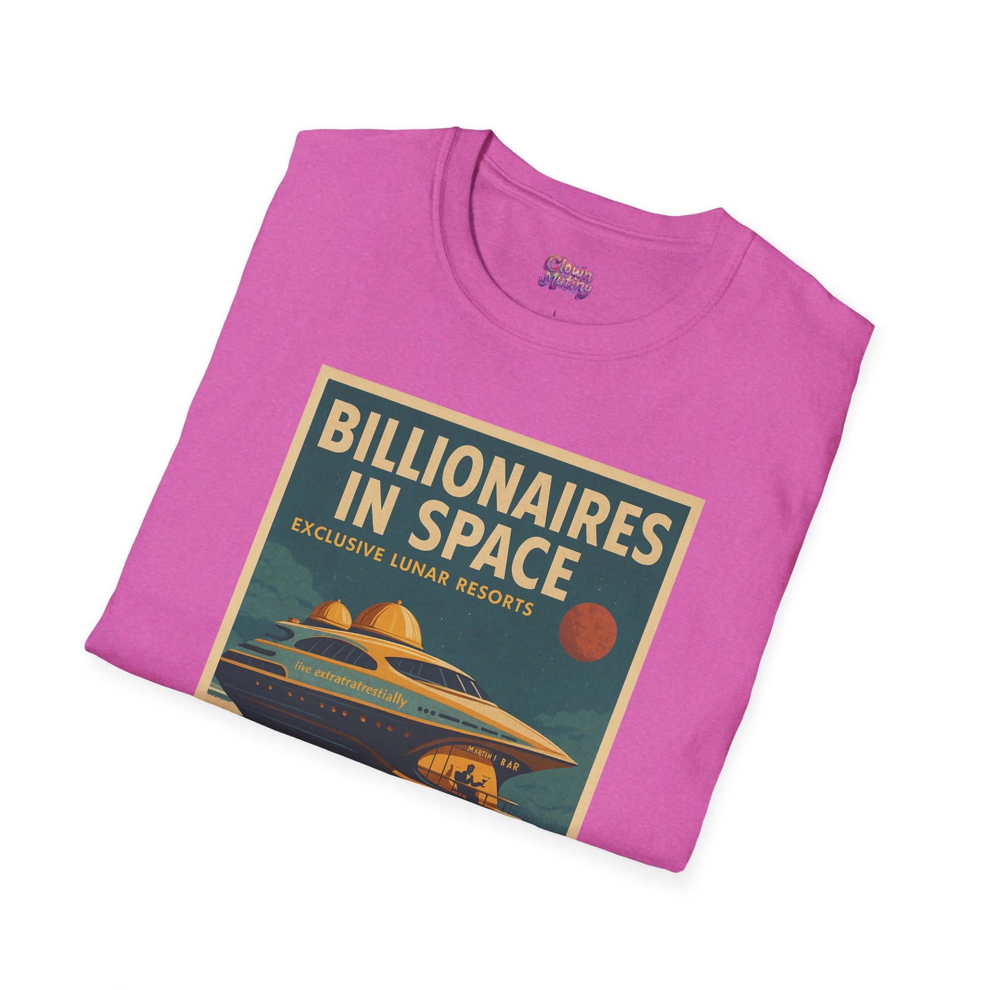 Vintage Billionaires in Space T-Shirt, Space Shirt, Retro NASA Style, Science Fiction Apparel, Lunar Resort Gift