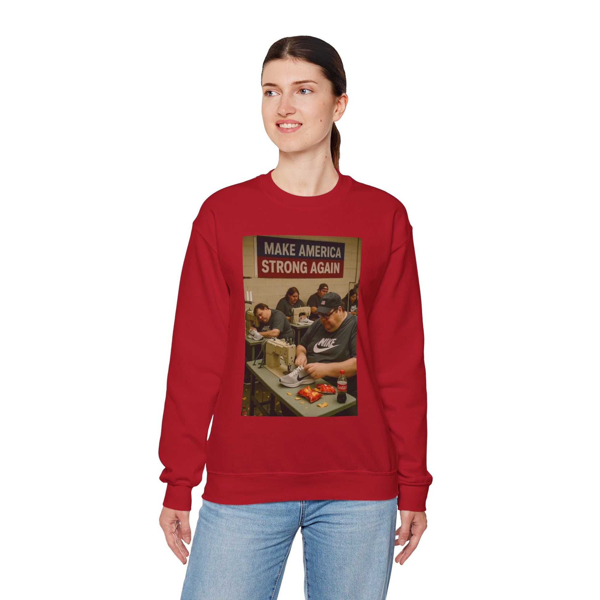 Unisex Heavy Blend Crewneck Sweatshirt - Make America Strong Again
