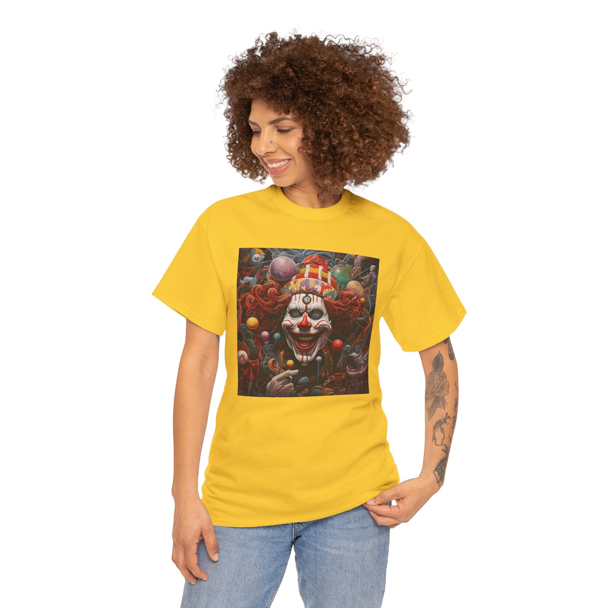 Clown Mutiny Face Unisex Heavy Cotton Tee
