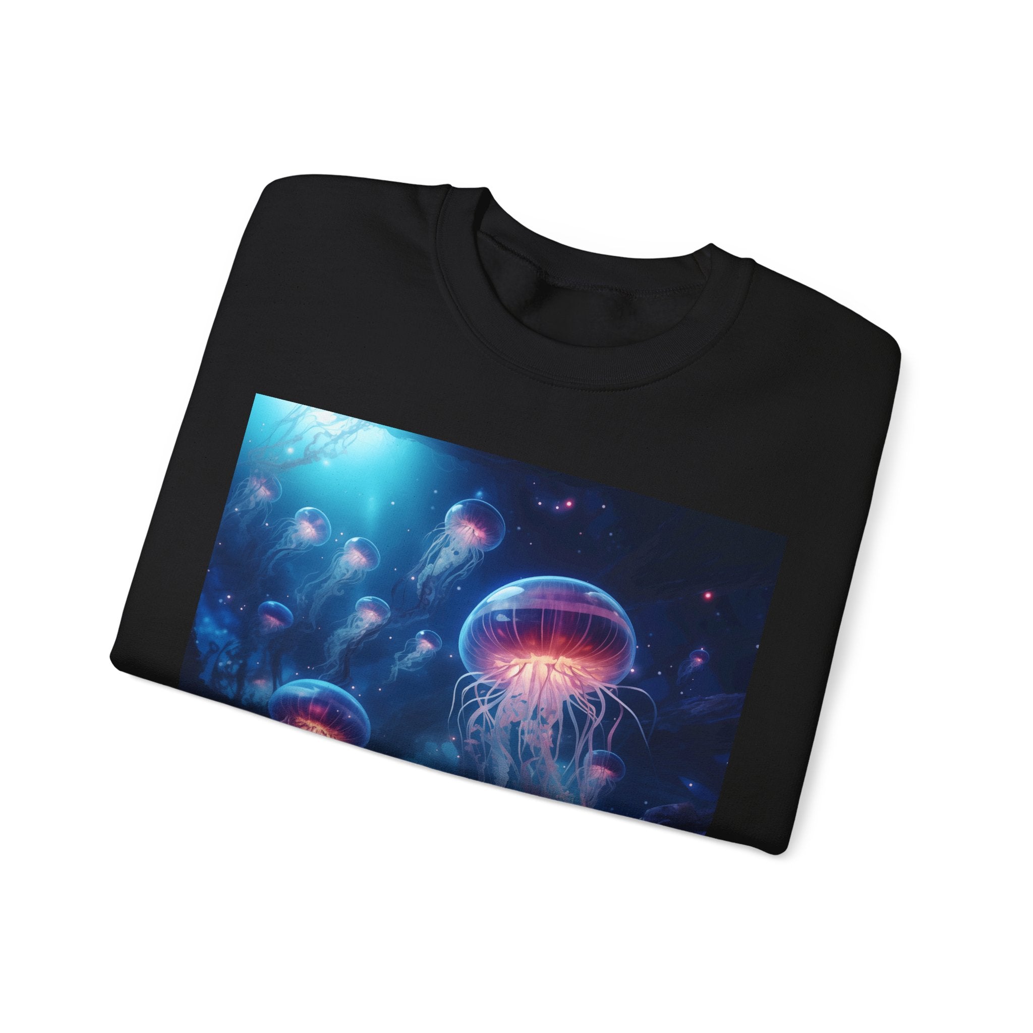 Jellyfish in Space Unisex Heavy Blend Crewneck Sweatshirt