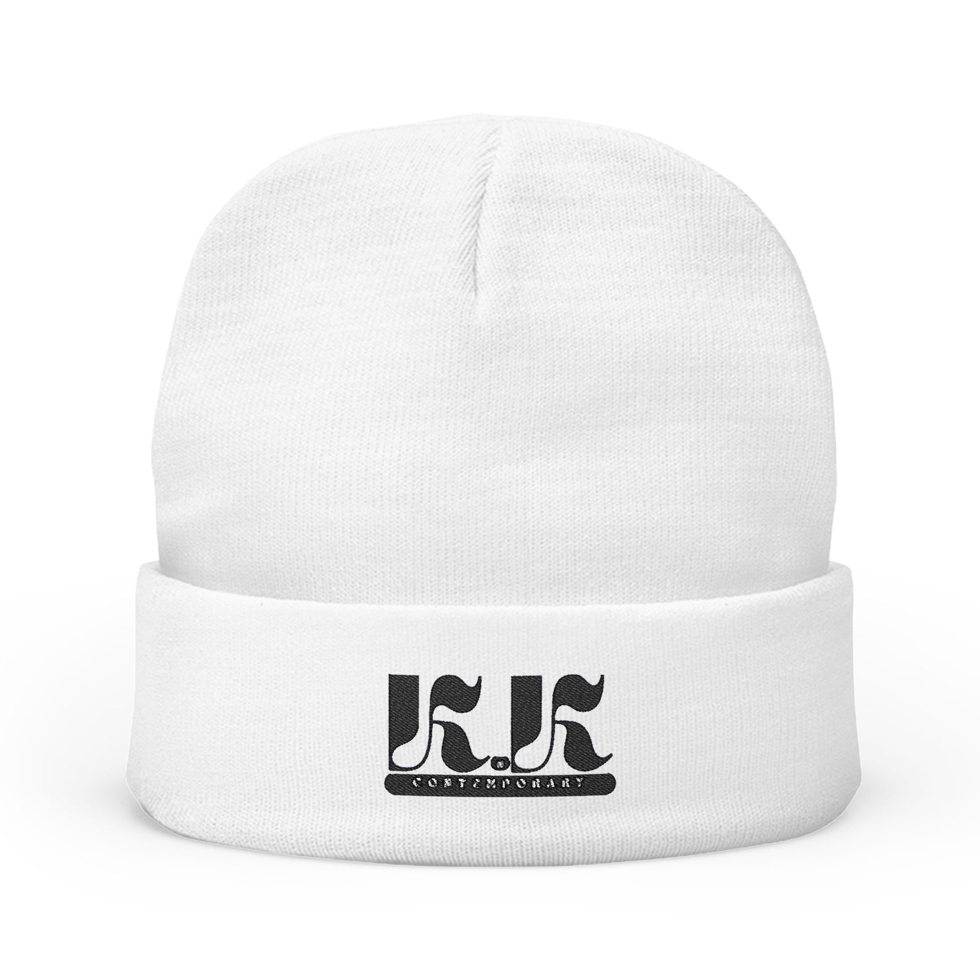 KnK Contemporary Embroidered Knit Beanie for Cozy Comfort