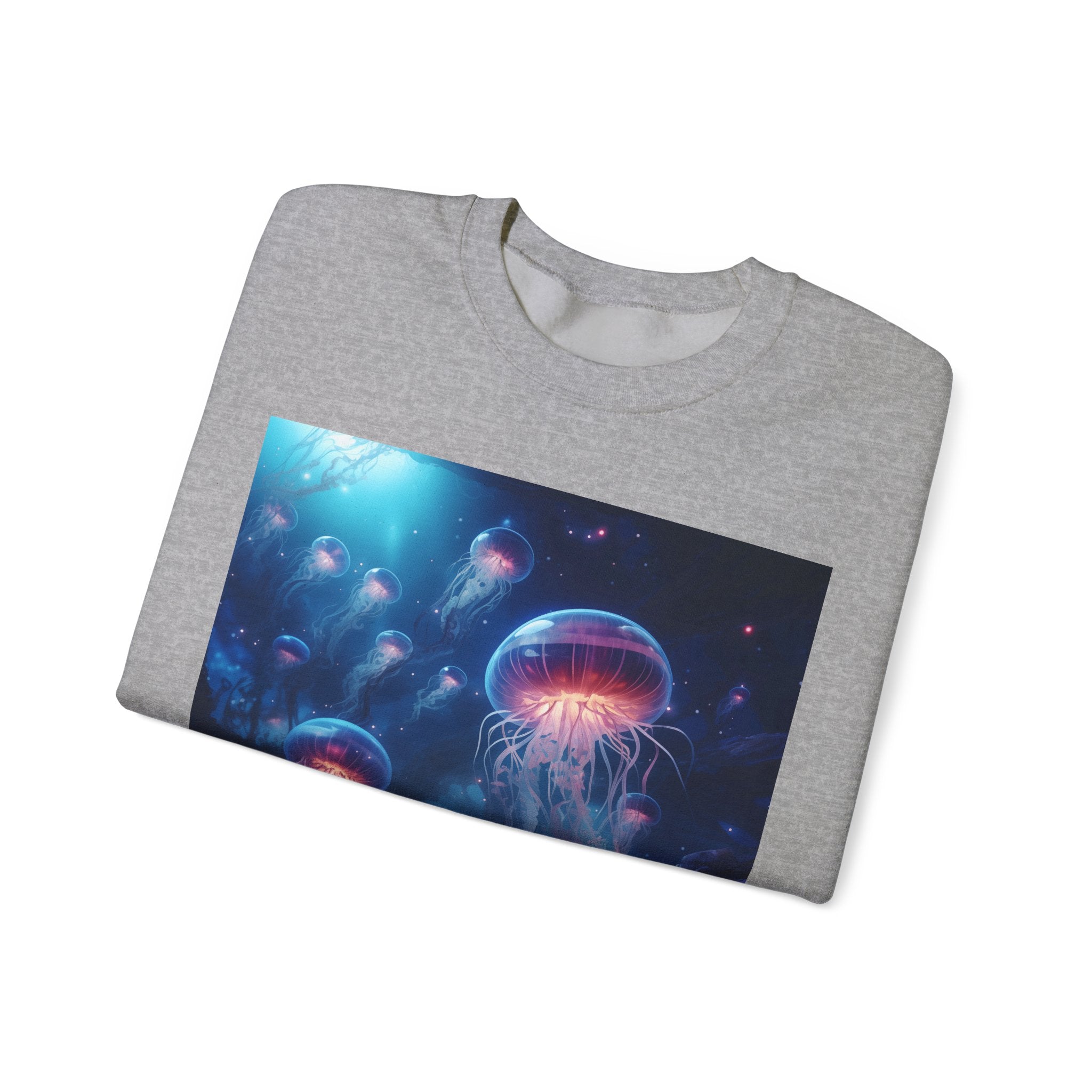 Jellyfish in Space Unisex Heavy Blend Crewneck Sweatshirt