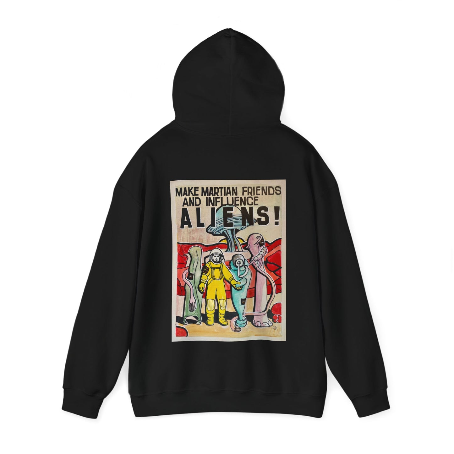 Mars Aliens Unisex Heavy Blend Hooded Sweatshirt