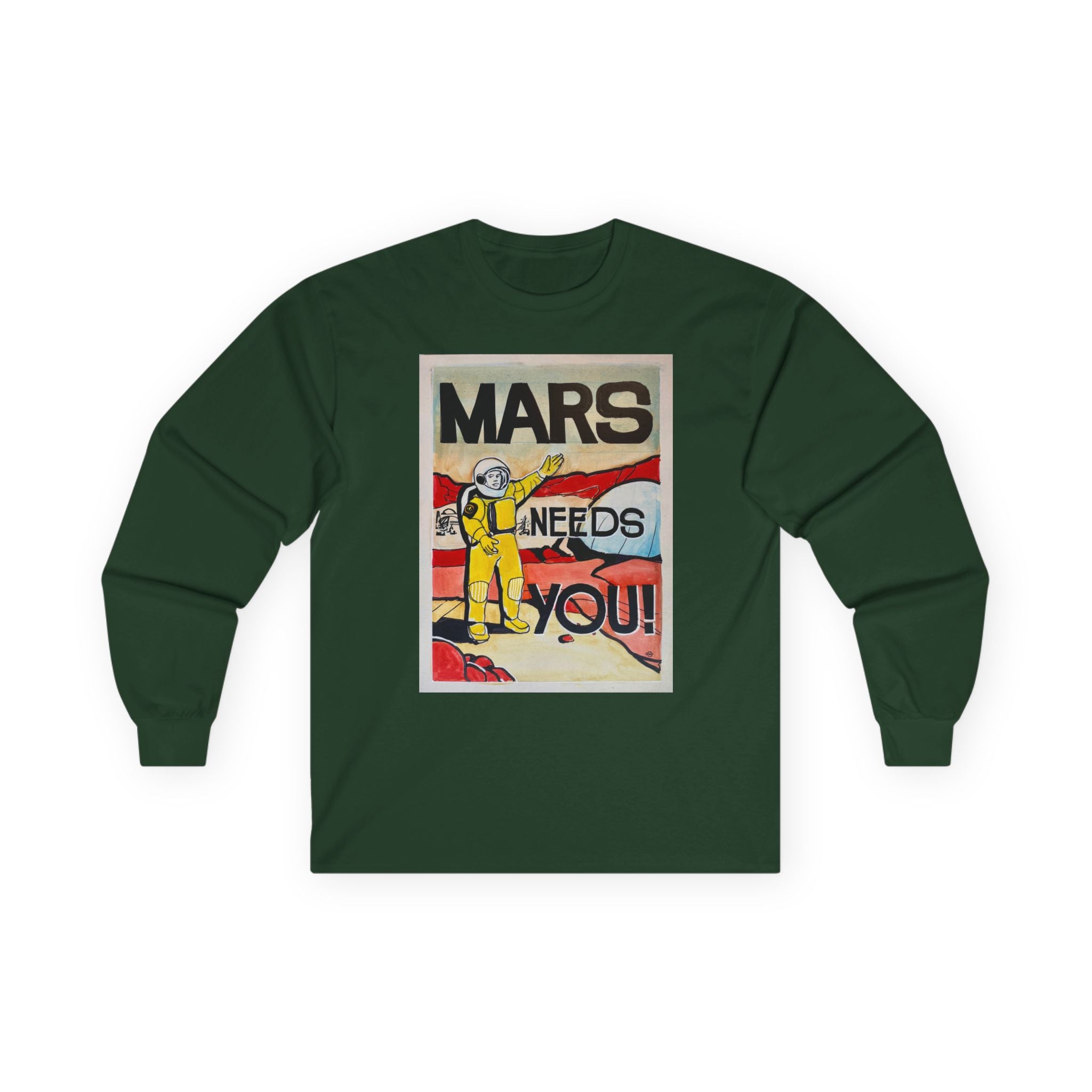 Mars Needs You Unisex Ultra Cotton Long Sleeve Tee