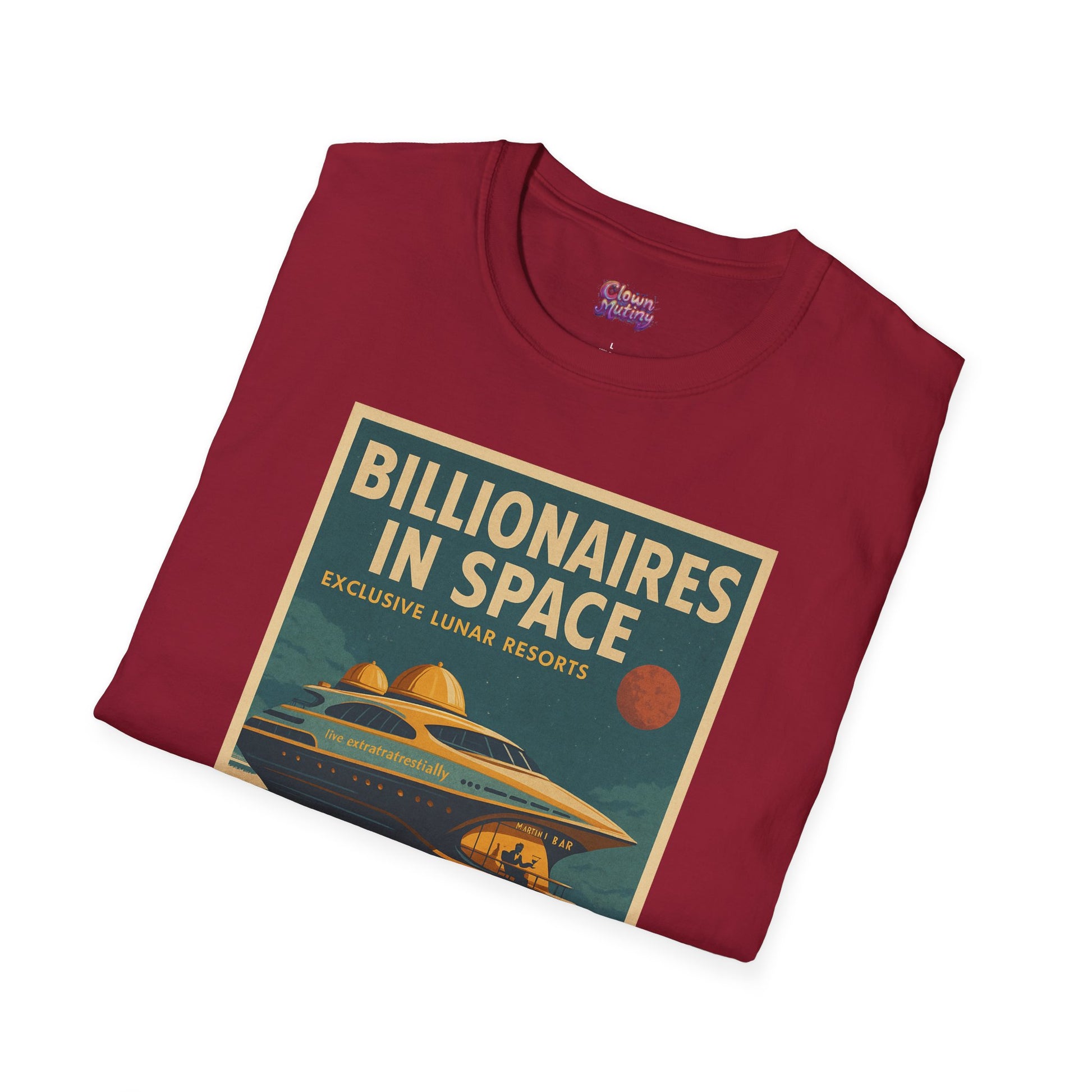 Vintage Billionaires in Space T-Shirt, Space Shirt, Retro NASA Style, Science Fiction Apparel, Lunar Resort Gift