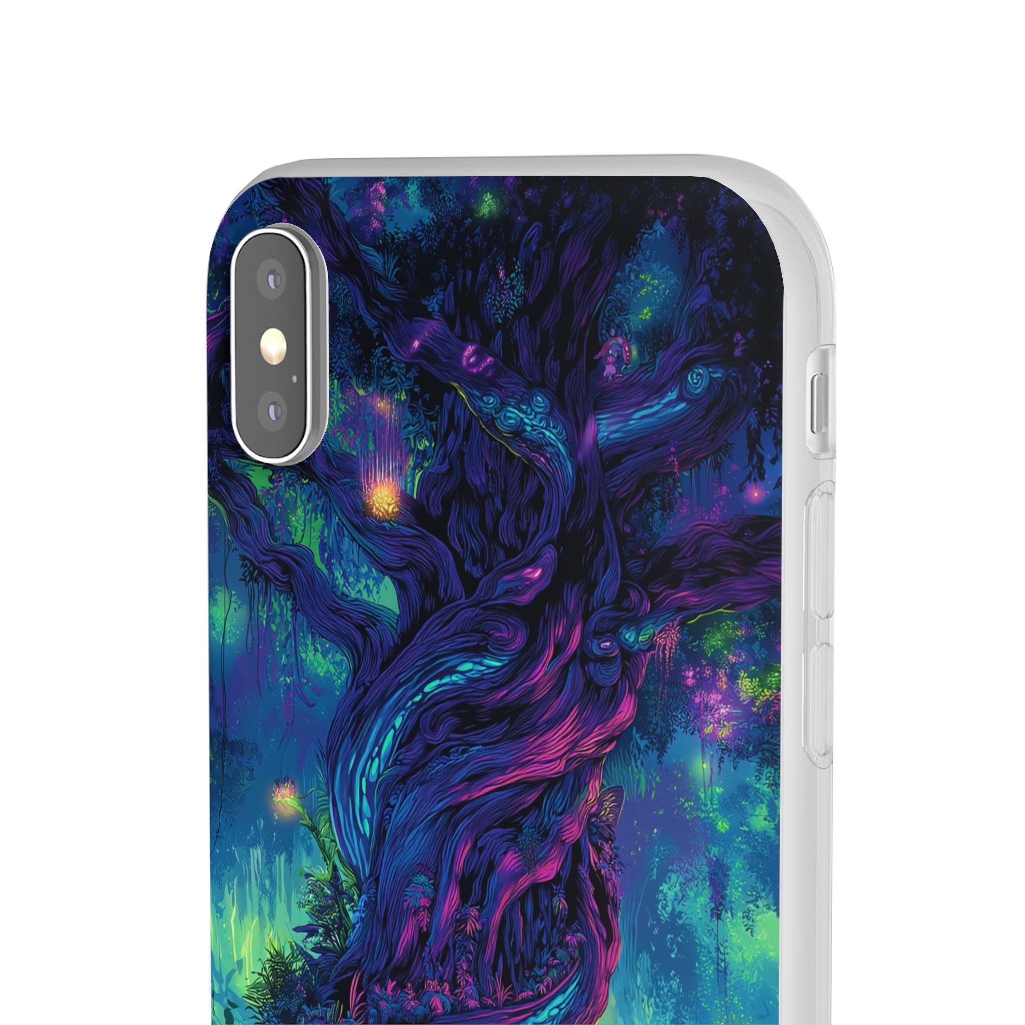 Psychedelic Tree Vibrant Fantasy Flexi Case - Enchanted Forest Design