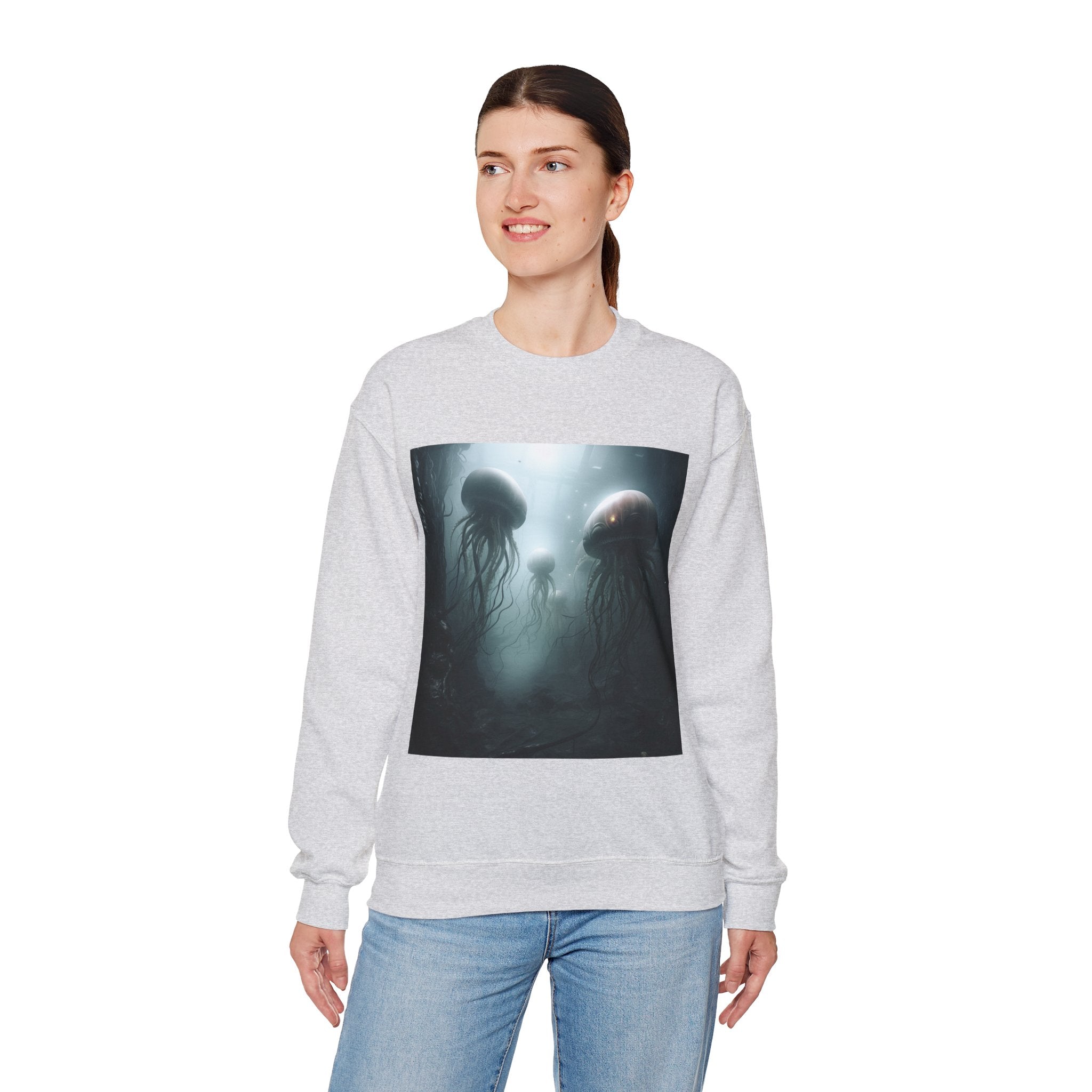 Alien Jellyfish Unisex Heavy Blend Crewneck Sweatshirt