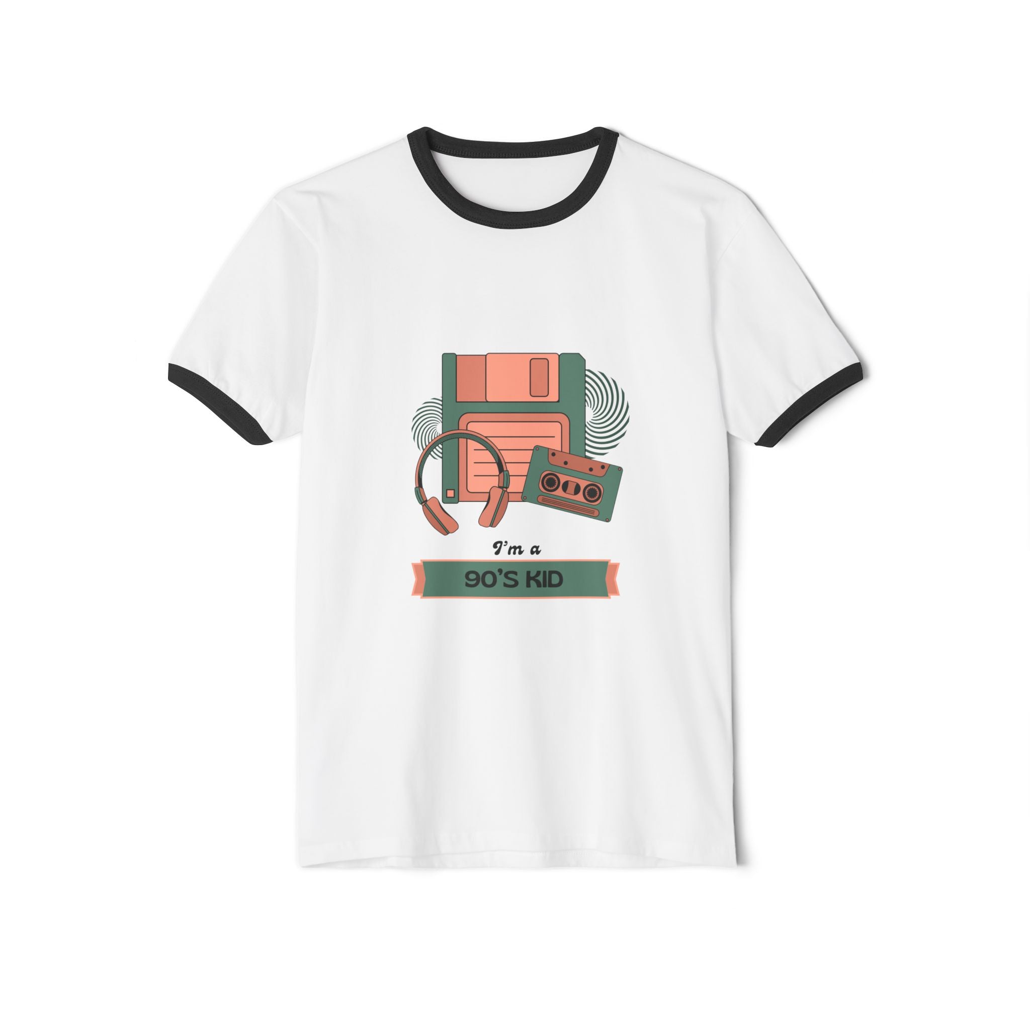 90's Kid Unisex Cotton Ringer T-Shirt - Retro Style Tee for Nostalgic Vibes