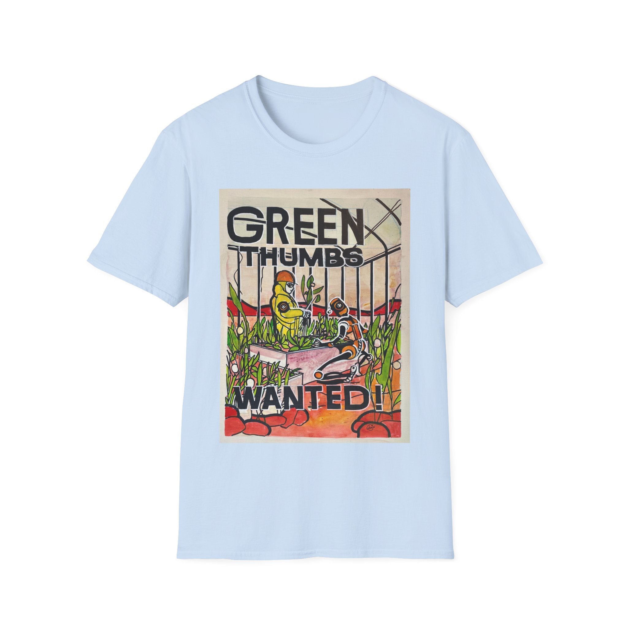 Martian Green Thumbs Unisex Softstyle T-Shirt