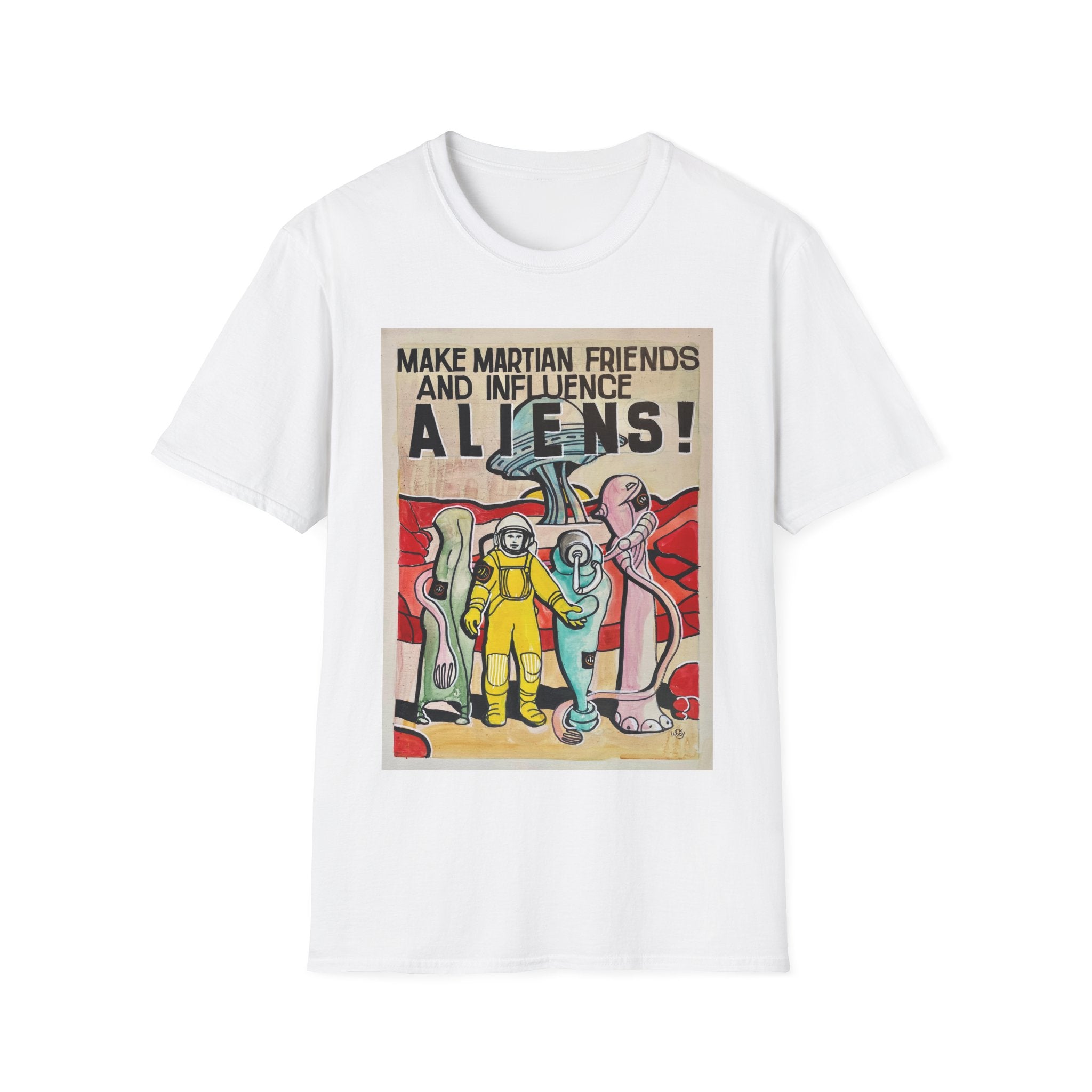 Mars Aliens Unisex Softstyle T-Shirt