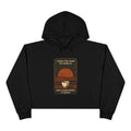 Mars Sake Crop Hoodie – "I Hear the Sake on Mars Is Only Good When It Rains" Retro Graphic