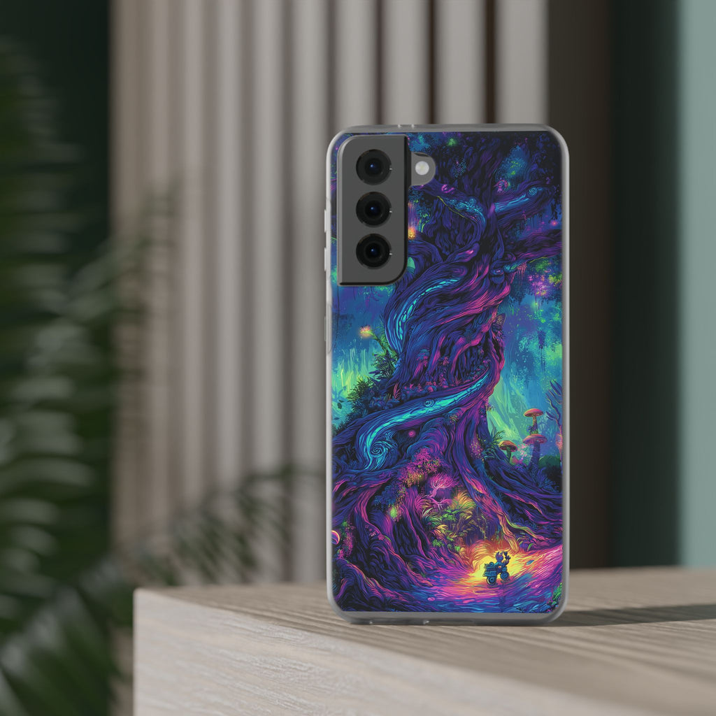Psychedelic Tree Vibrant Fantasy Flexi Case - Enchanted Forest Design