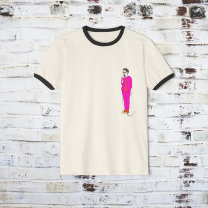 Draw and Guffaw Loren K Little Old Lesbian Unisex Cotton Ringer T-Shirt