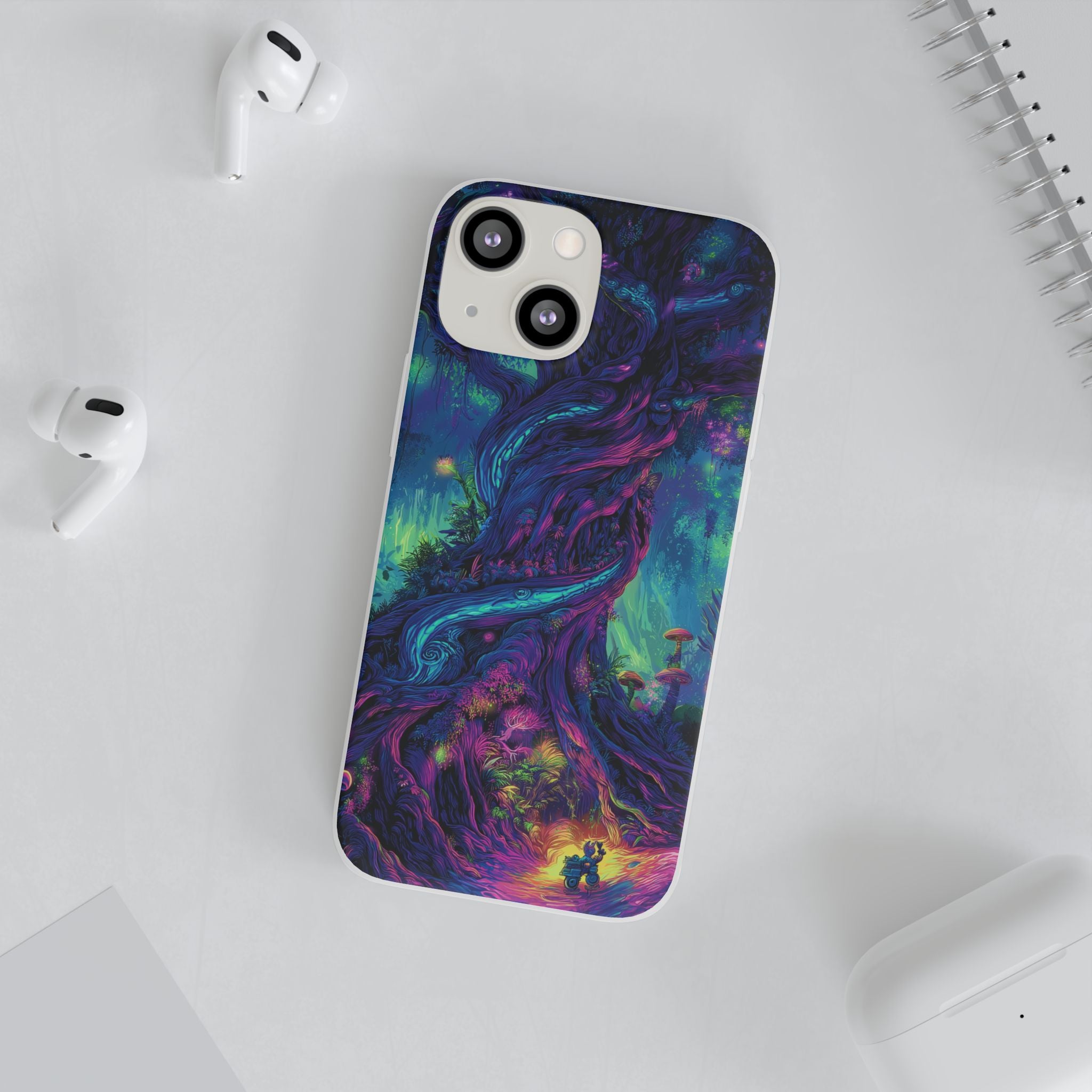 Psychedelic Tree Vibrant Fantasy Flexi Case - Enchanted Forest Design