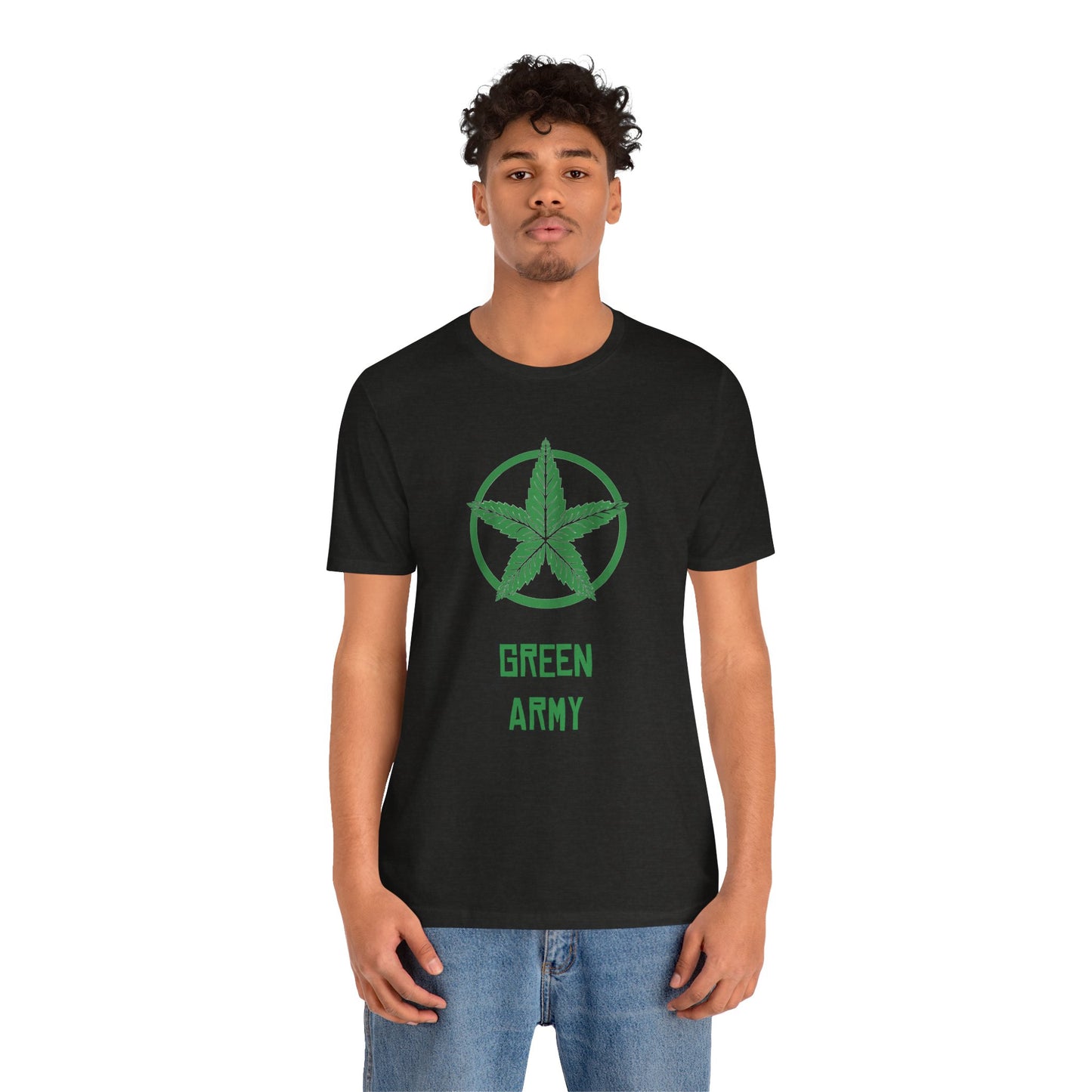 Green Army Star Unisex Jersey Short Sleeve Tee