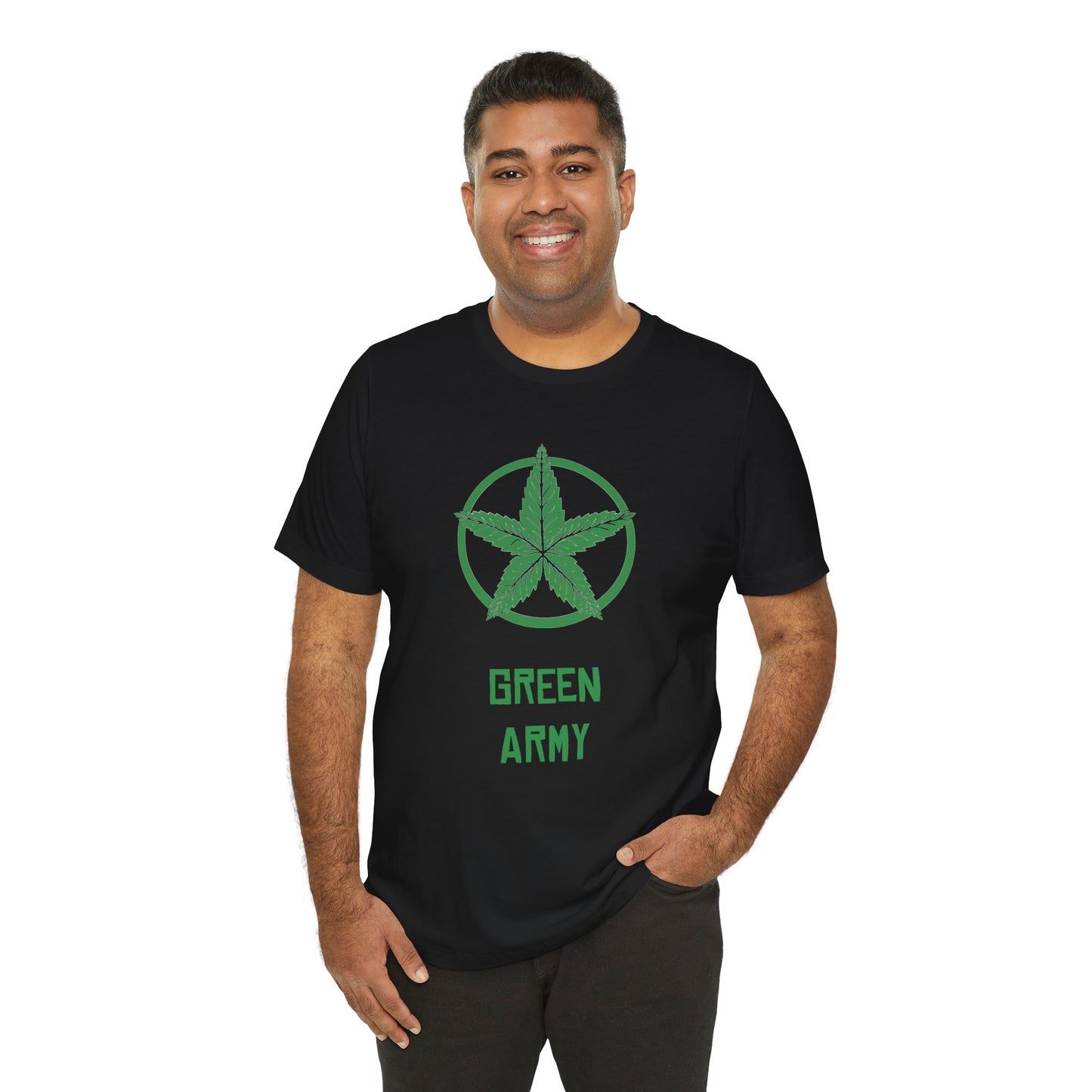 Green Army Star Unisex Jersey Short Sleeve Tee