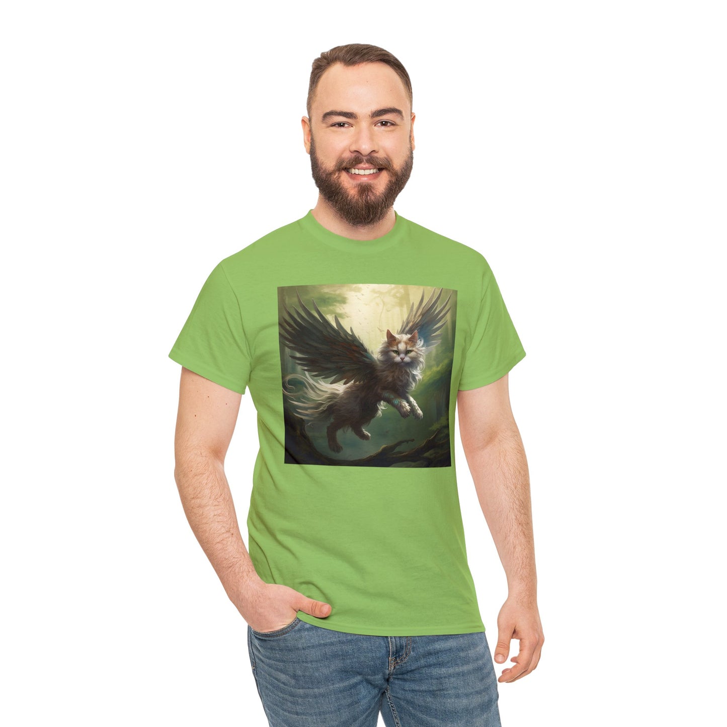 Fantasy Cat Unisex Heavy Cotton Tee