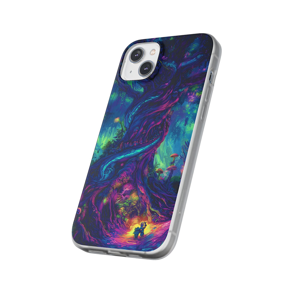 Psychedelic Tree Vibrant Fantasy Flexi Case - Enchanted Forest Design