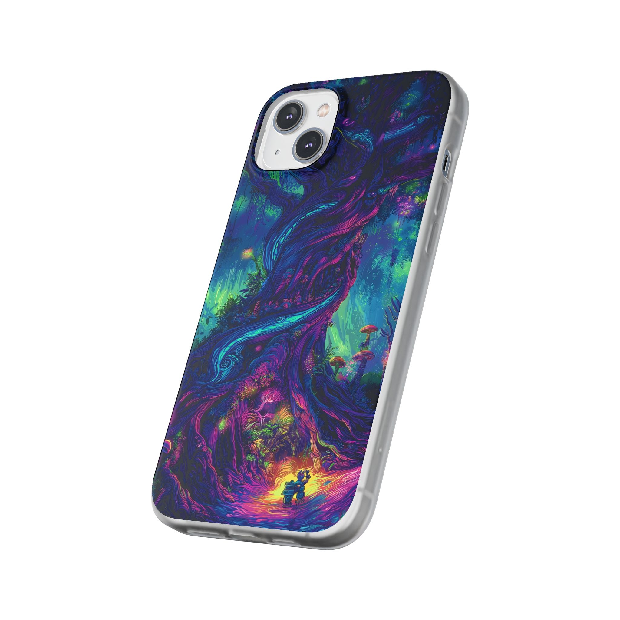 Psychedelic Tree Vibrant Fantasy Flexi Case - Enchanted Forest Design