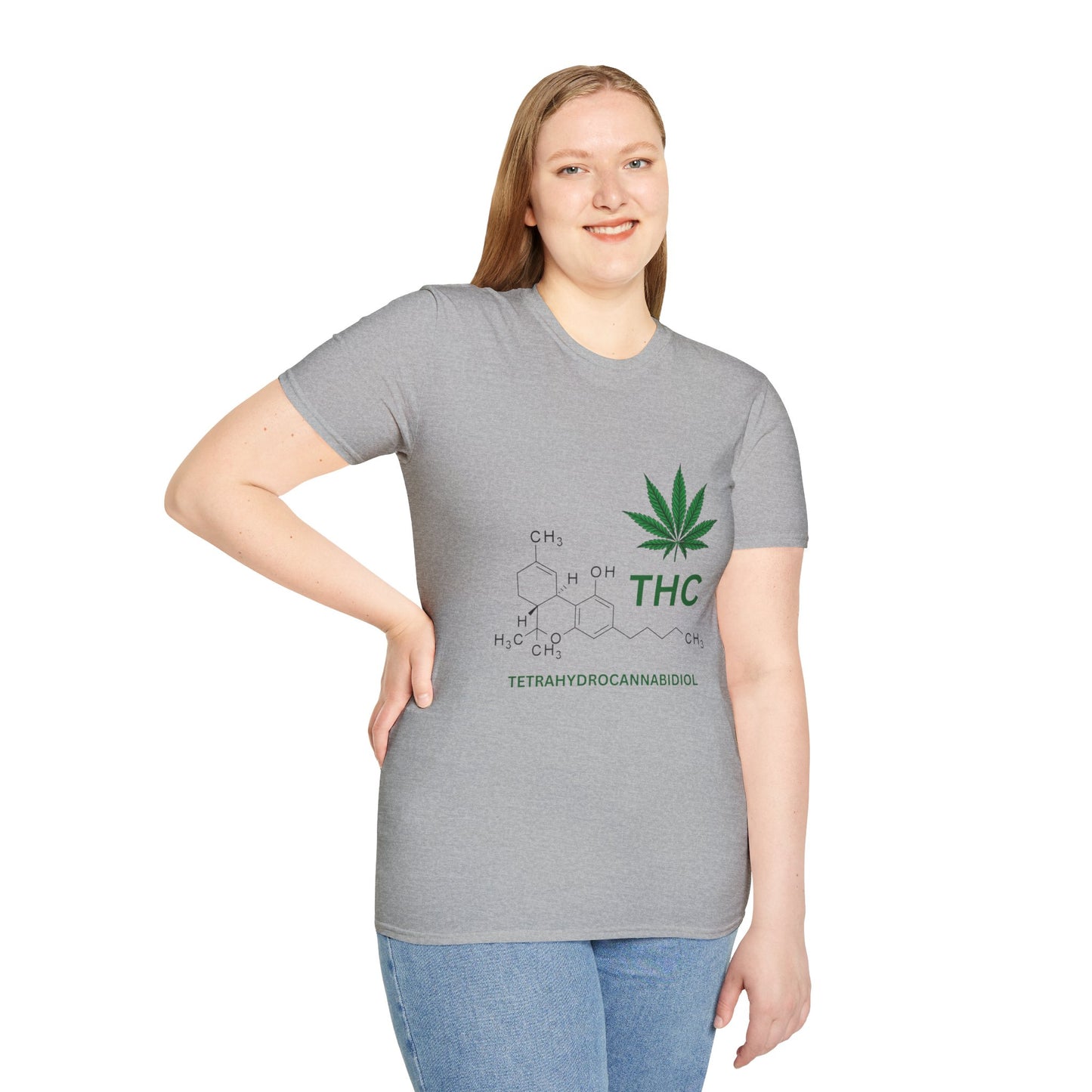 THC Molecule Unisex Softstyle T-Shirt