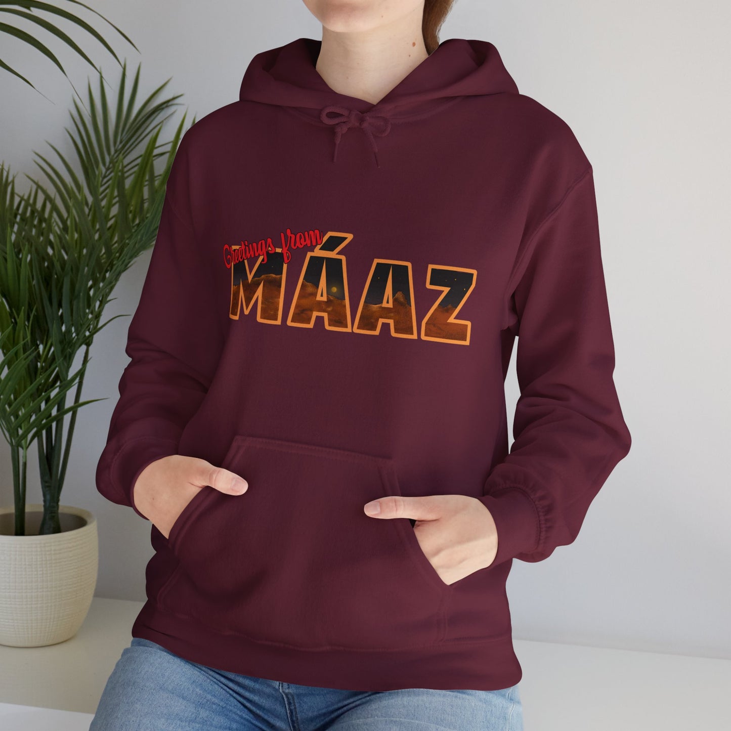 Greetings from Máaz Martians Unisex Heavy Blend Hooded Sweatshirt