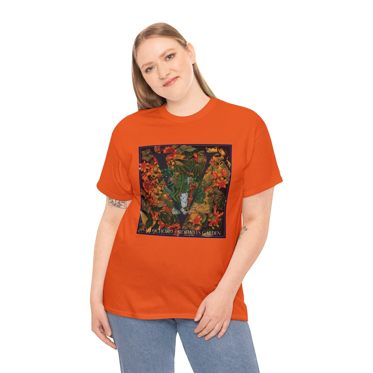 Official Vellochord Sideways Garden Unisex Heavy Cotton Tee