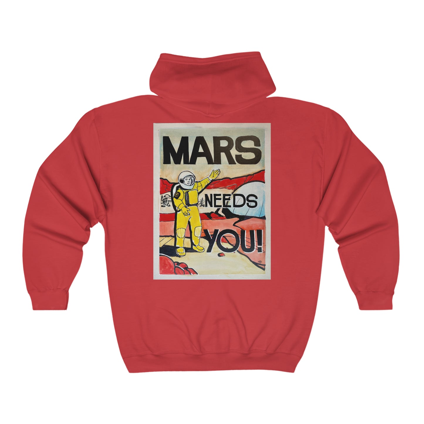 Mars Needs You Full Unisex Heavy Blend Full Zip Hooded Sweatshirt