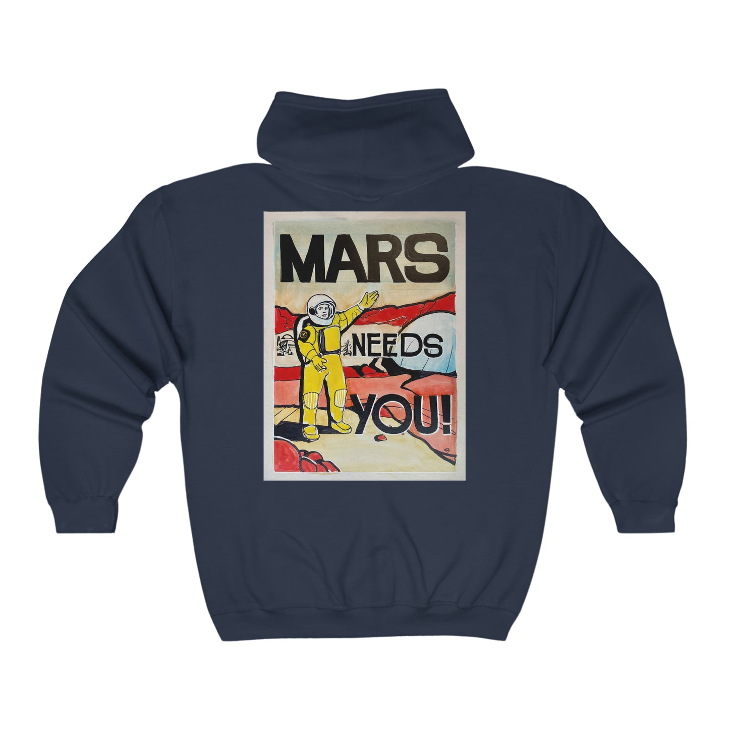 Mars Needs You Full Unisex Heavy Blend Full Zip Hooded Sweatshirt