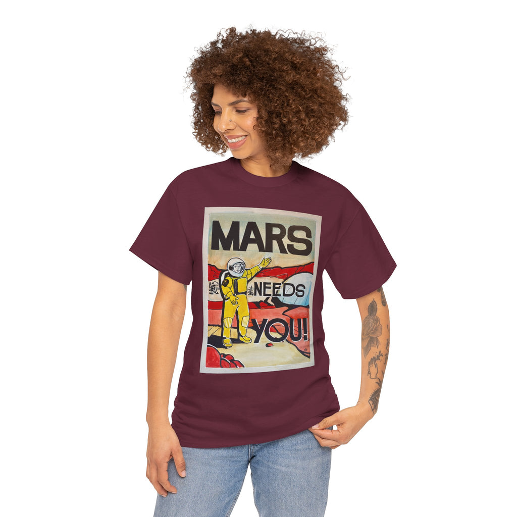 Mars Needs You Unisex Heavy Cotton Tee