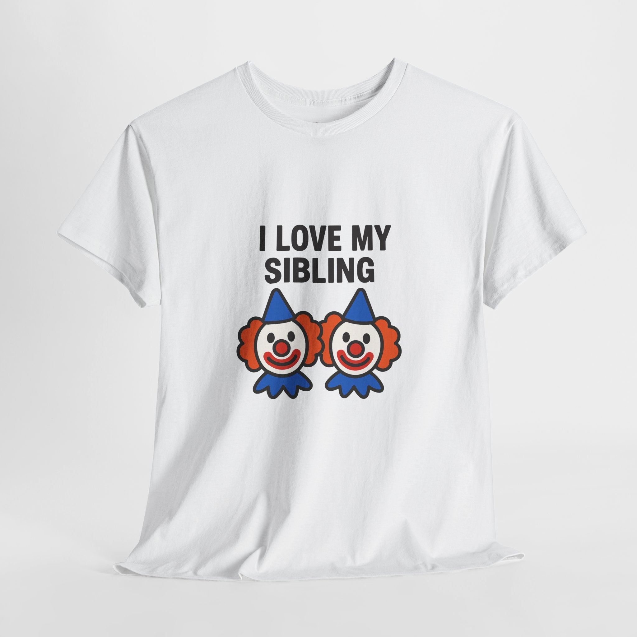Funny Clown Sibling Love Unisex Cotton Tee