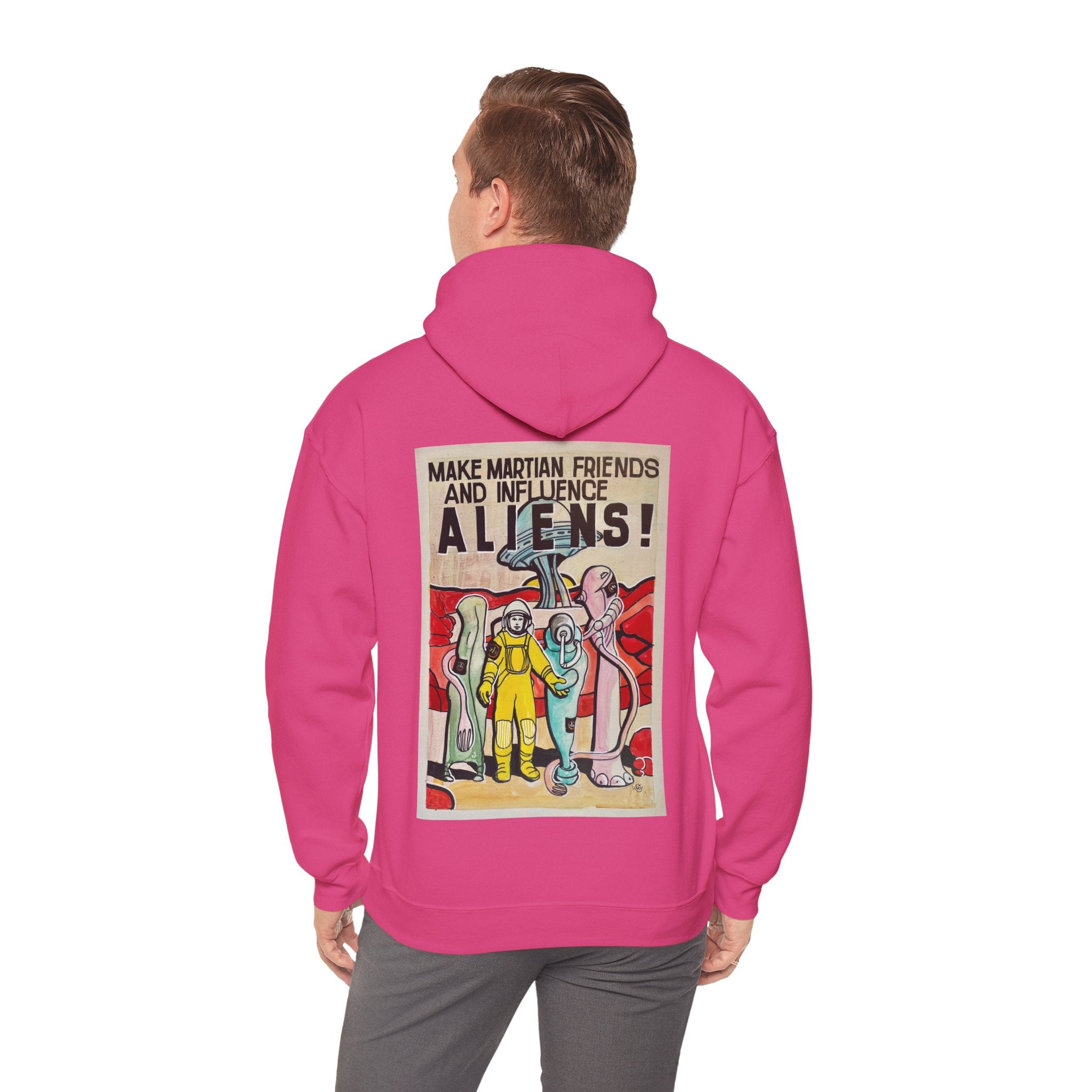 Mars Aliens Unisex Heavy Blend Hooded Sweatshirt