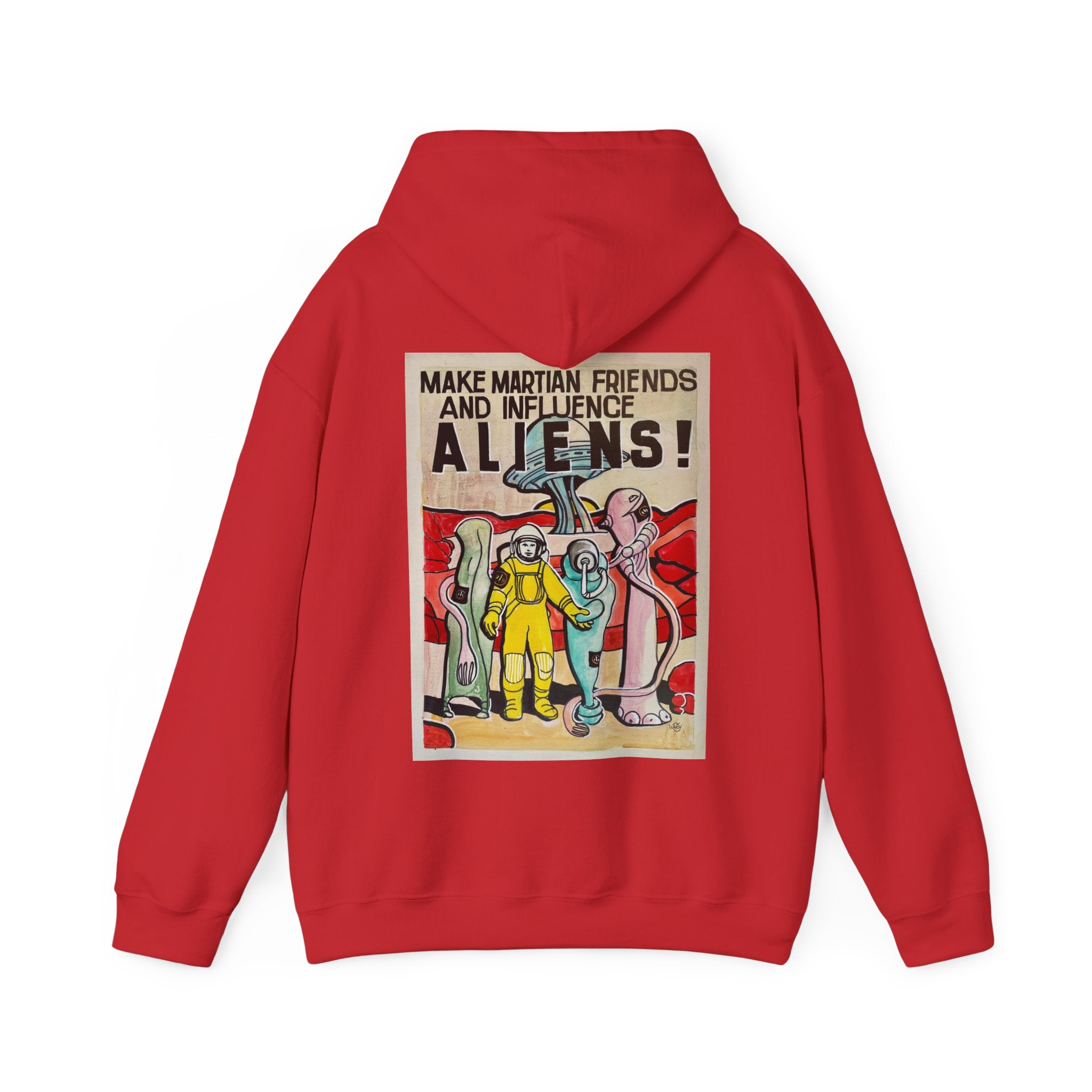 Mars Aliens Unisex Heavy Blend Hooded Sweatshirt