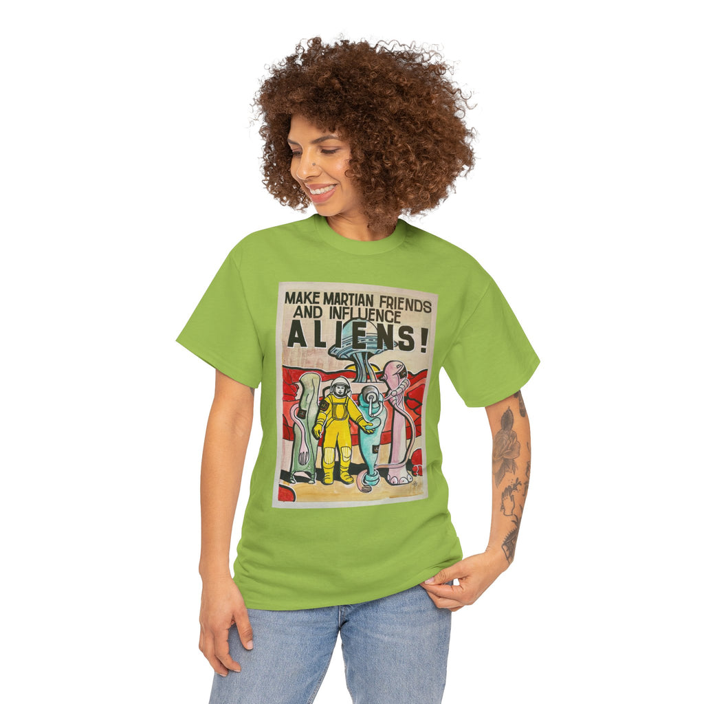 Mars Aliens Unisex Heavy Cotton Tee