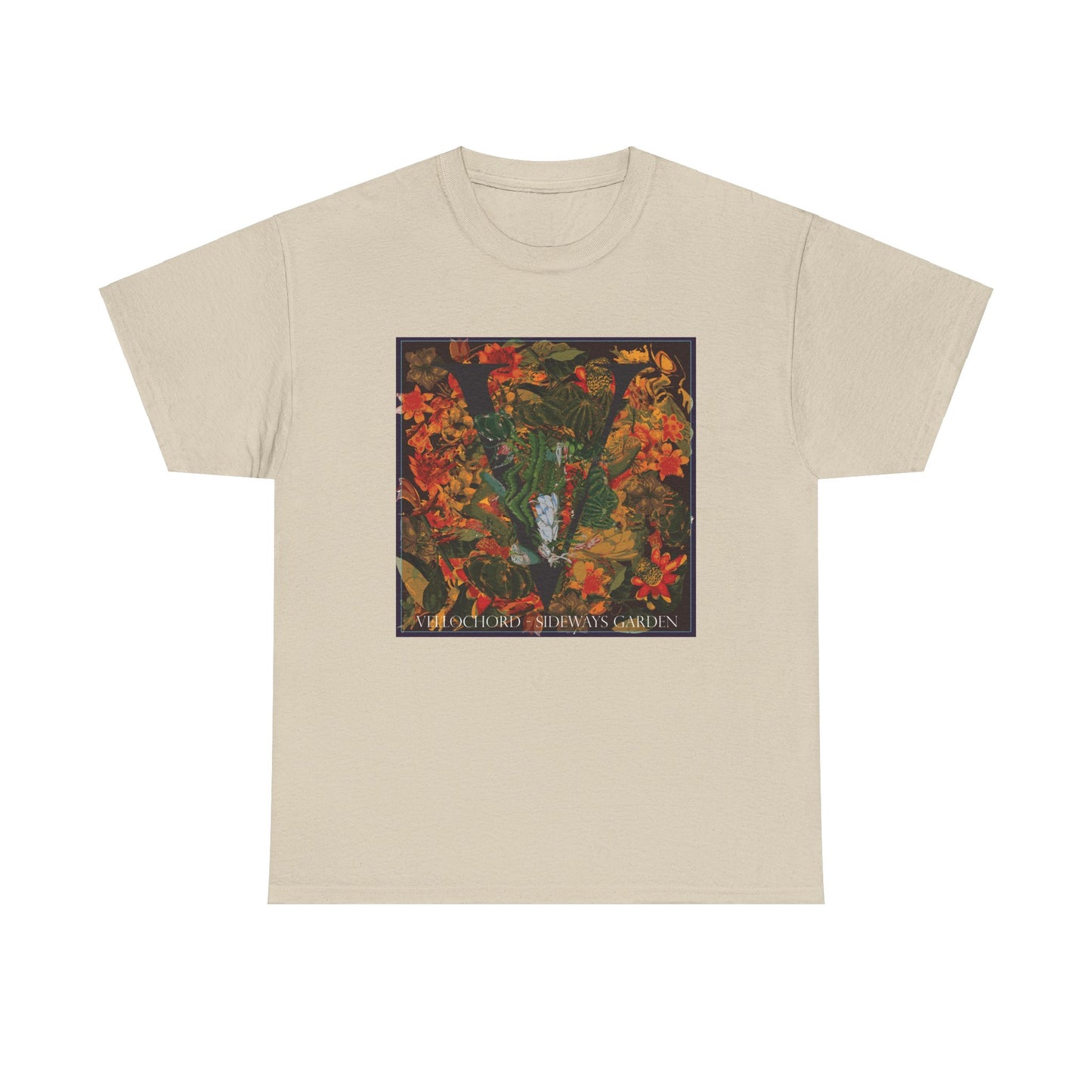 Official Vellochord Sideways Garden Unisex Heavy Cotton Tee