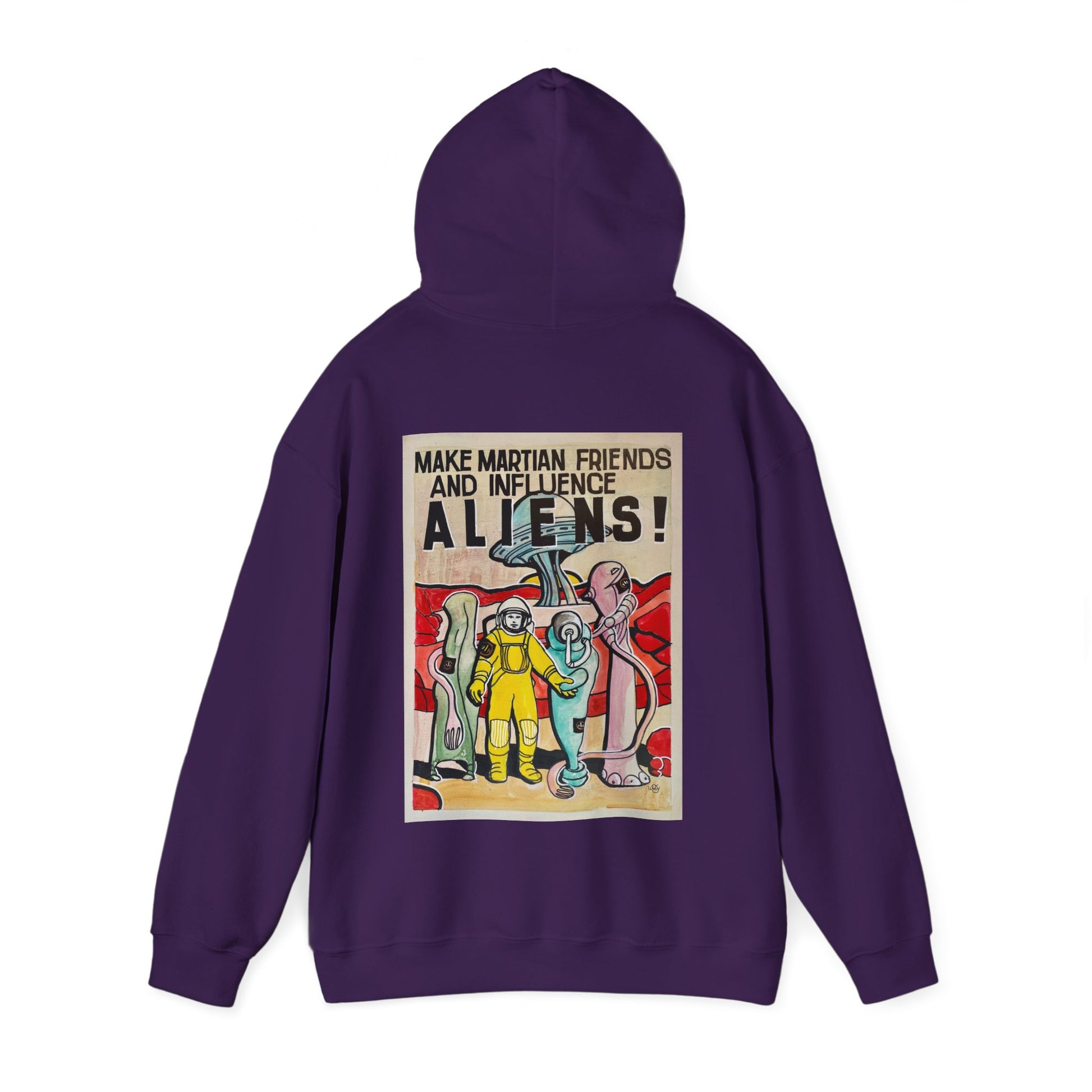 Mars Aliens Unisex Heavy Blend Hooded Sweatshirt