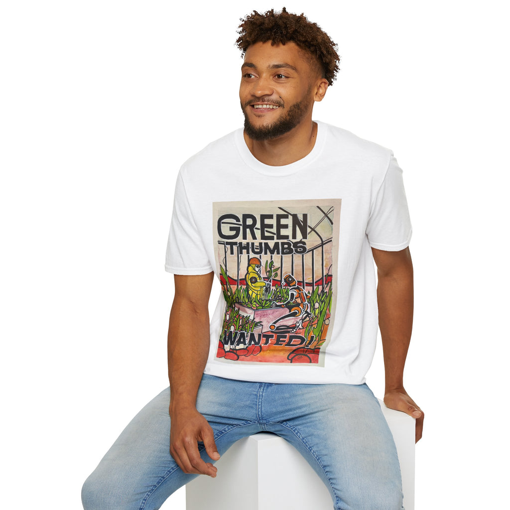 Martian Green Thumbs Unisex Softstyle T-Shirt