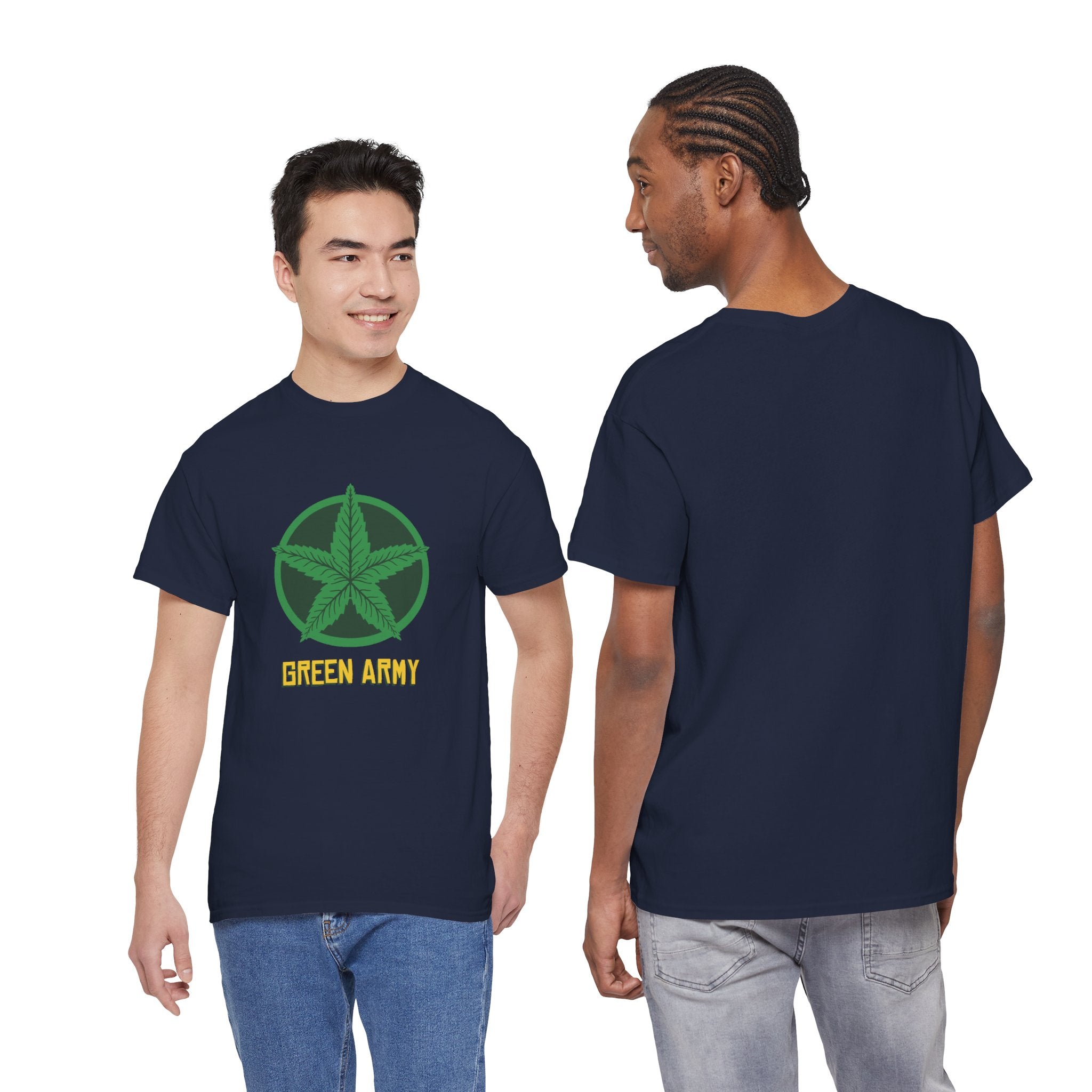 Green Army Star Logo Unisex Heavy Cotton Tee