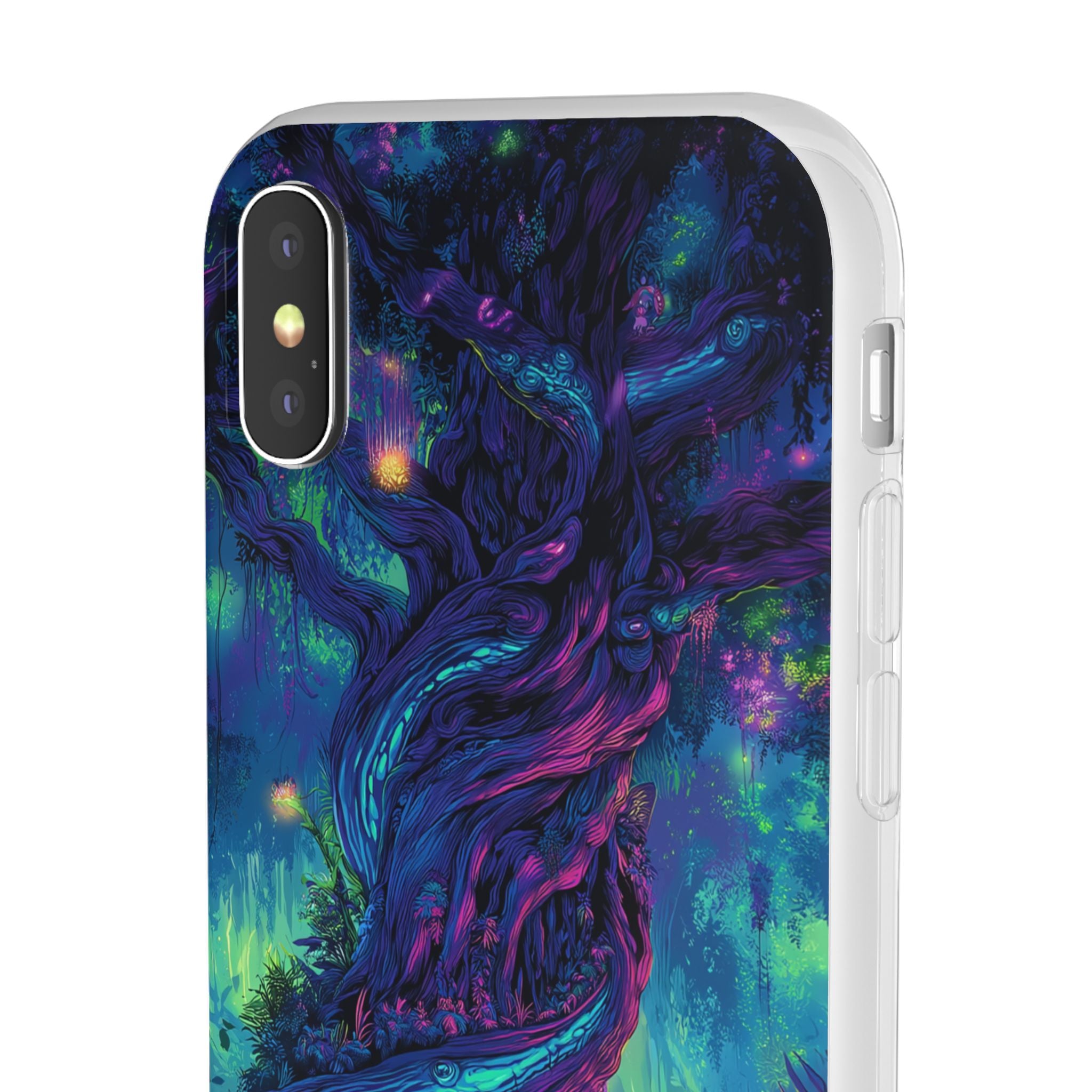 Psychedelic Tree Vibrant Fantasy Flexi Case - Enchanted Forest Design