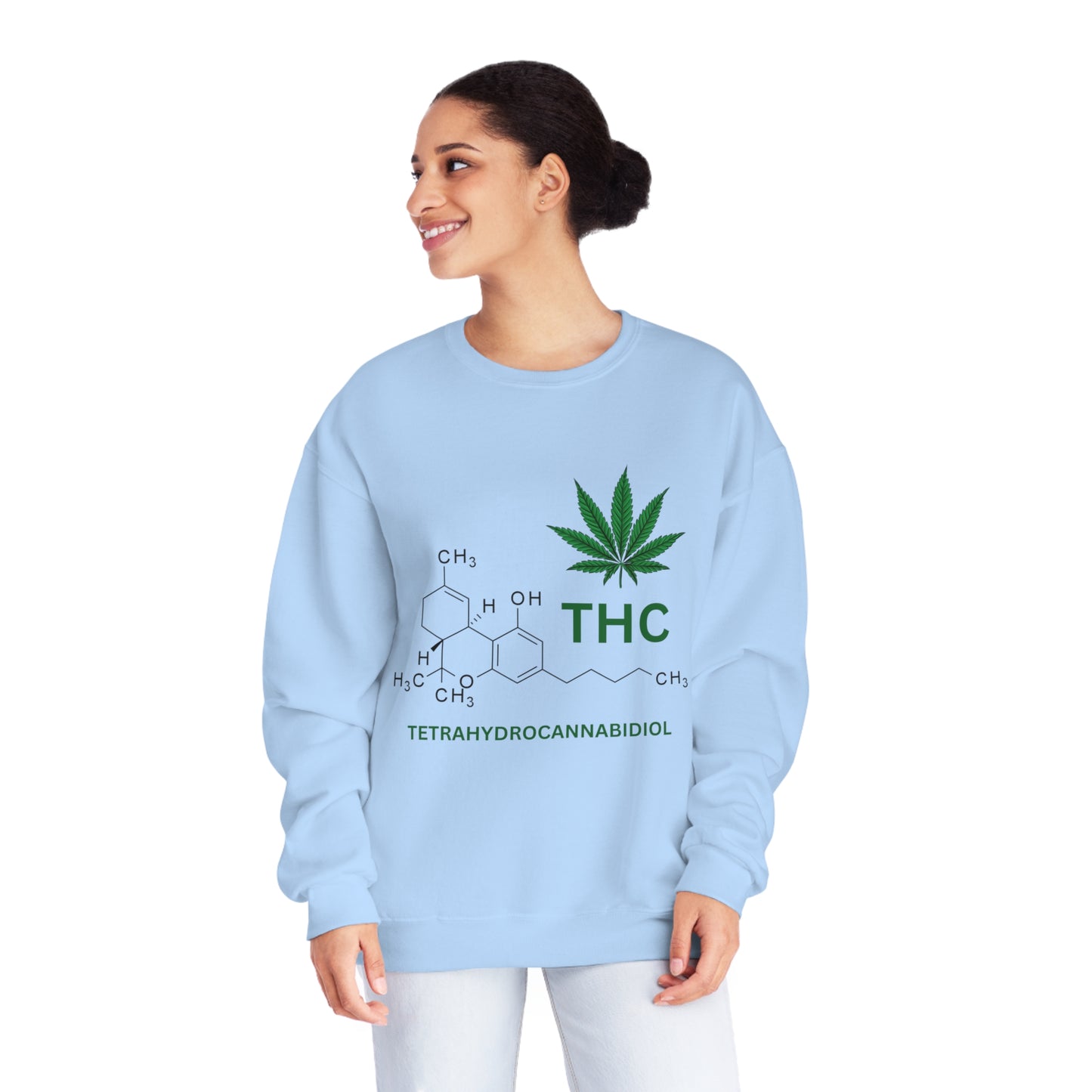 THC Molecule Unisex NuBlend Crewneck Sweatshirt