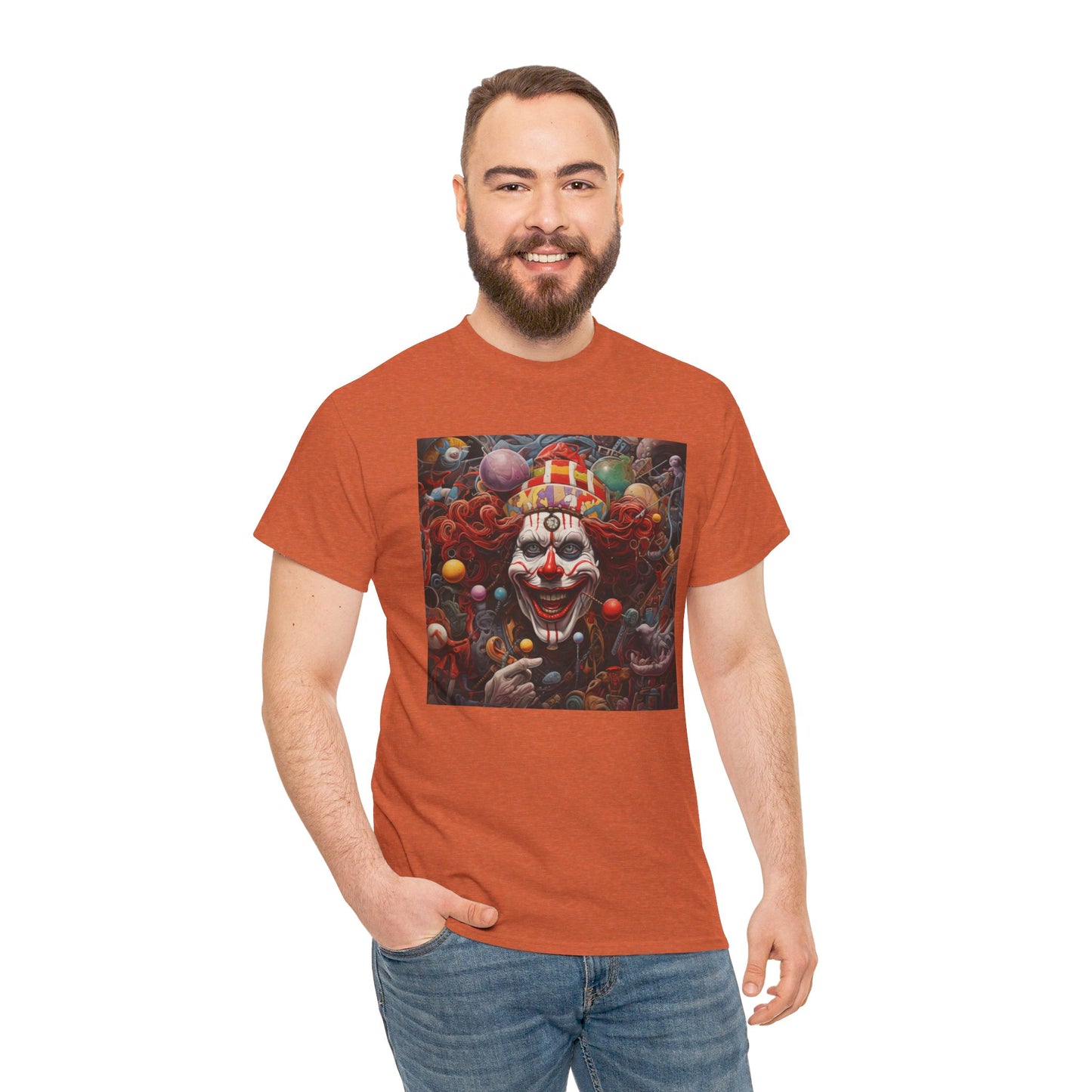 Clown Mutiny Face Unisex Heavy Cotton Tee