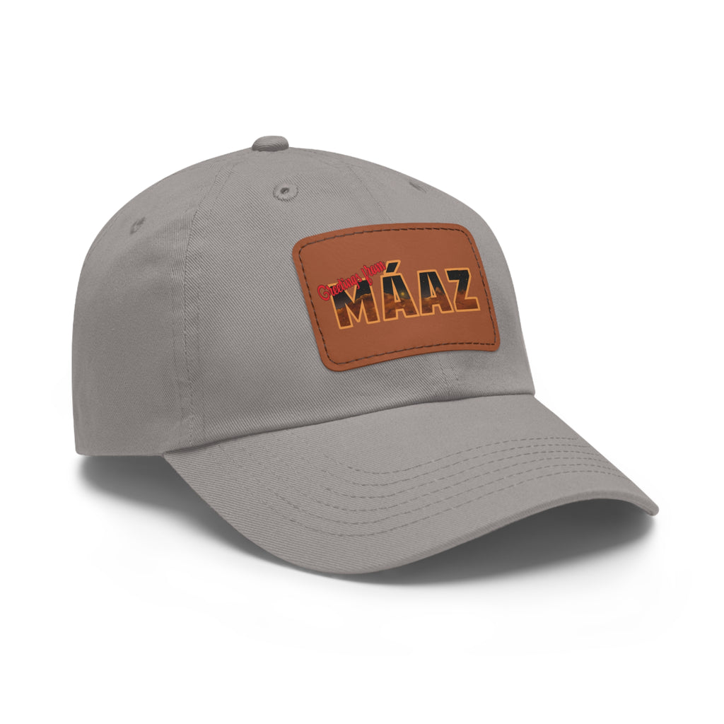Greetings from Máaz Dad Hat with Leather Patch (Rectangle)