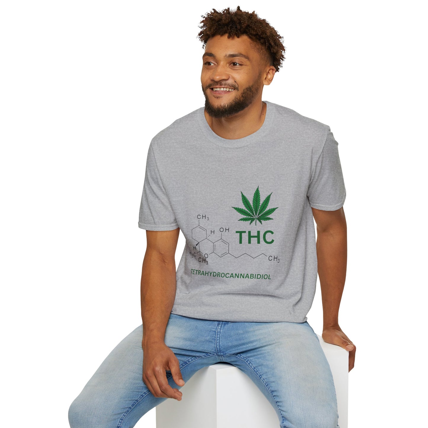 THC Molecule Unisex Softstyle T-Shirt