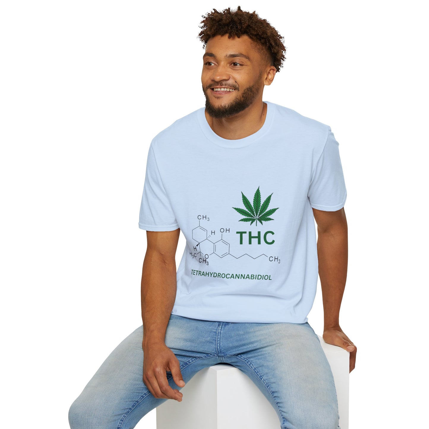 THC Molecule Unisex Softstyle T-Shirt